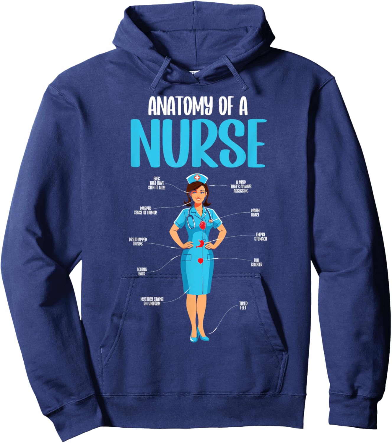 Anatomy of a Nurse Funny Nurse Students Women Hoodie - Hoodie | Navy