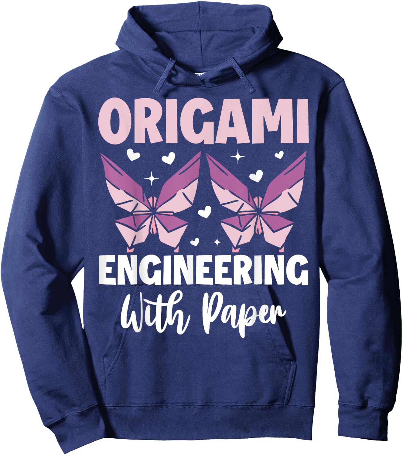 Engineering with Paper Origami Hoodie - Hoodie | Navy