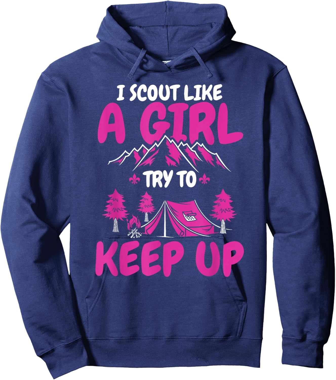 Wölfling Girl Campfire - Scout Camp Scouts Hoodie - Hoodie | Navy