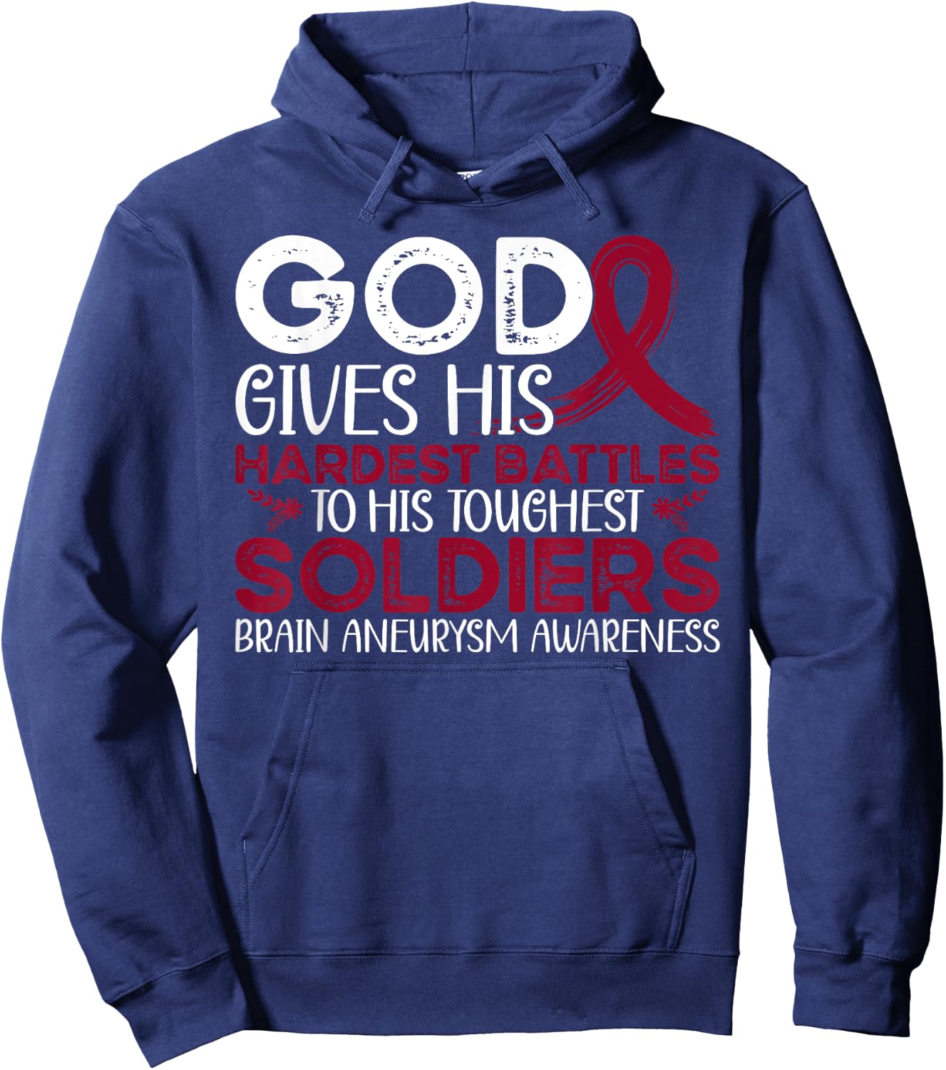 Brain Aneurysm Warrior Brain Aneurysm Awareness Hoodie - Hoodie | Navy