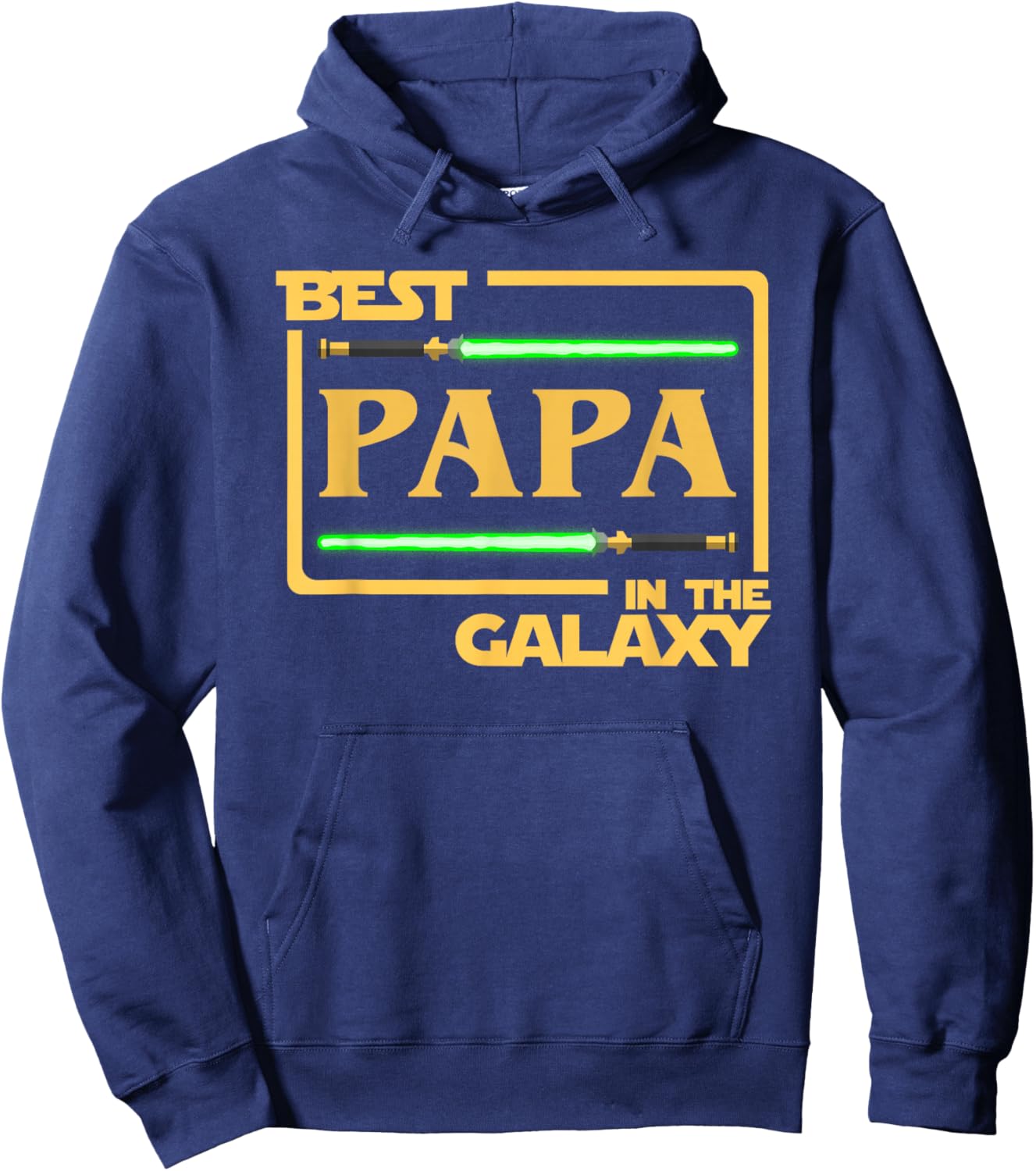 Best Papa In The Galaxy Fathers Day Funny Gift Hoodie - Hoodie | Navy