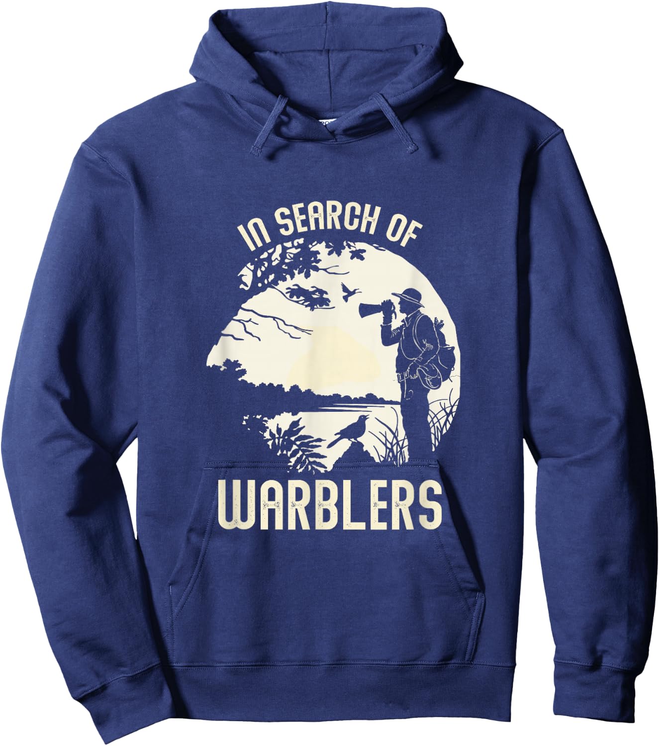 In Search of Warblers Bird Watcher Hoodie - Hoodie | Navy