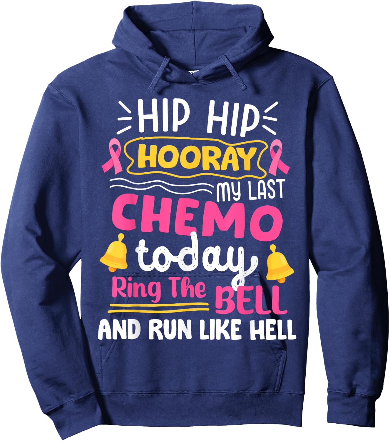 Breast Cancer Ring The Bell Hoodie - Hoodie | Navy