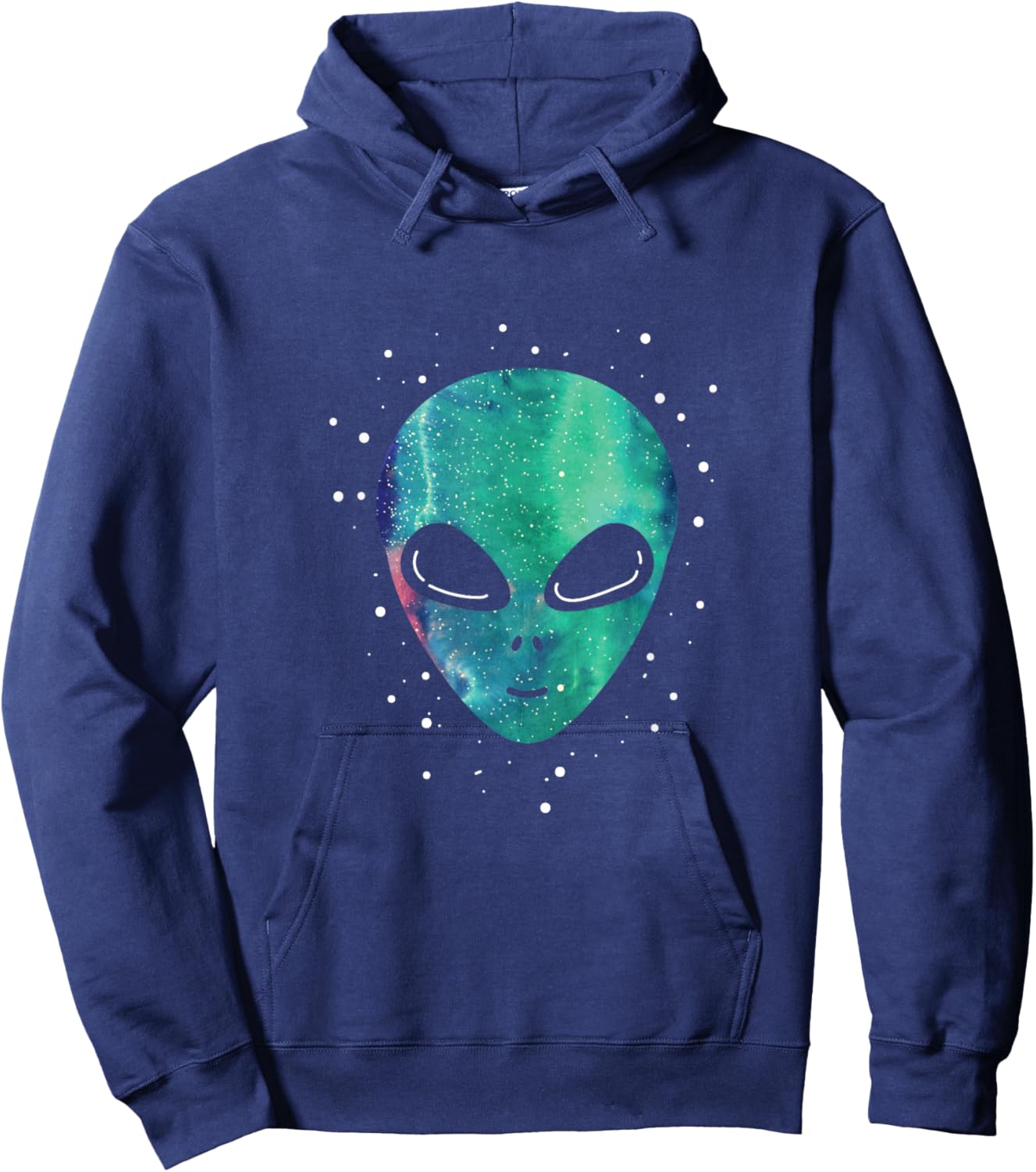 Alien Head Starry Night Sky Gift Fun Hoodie - Hoodie | Navy