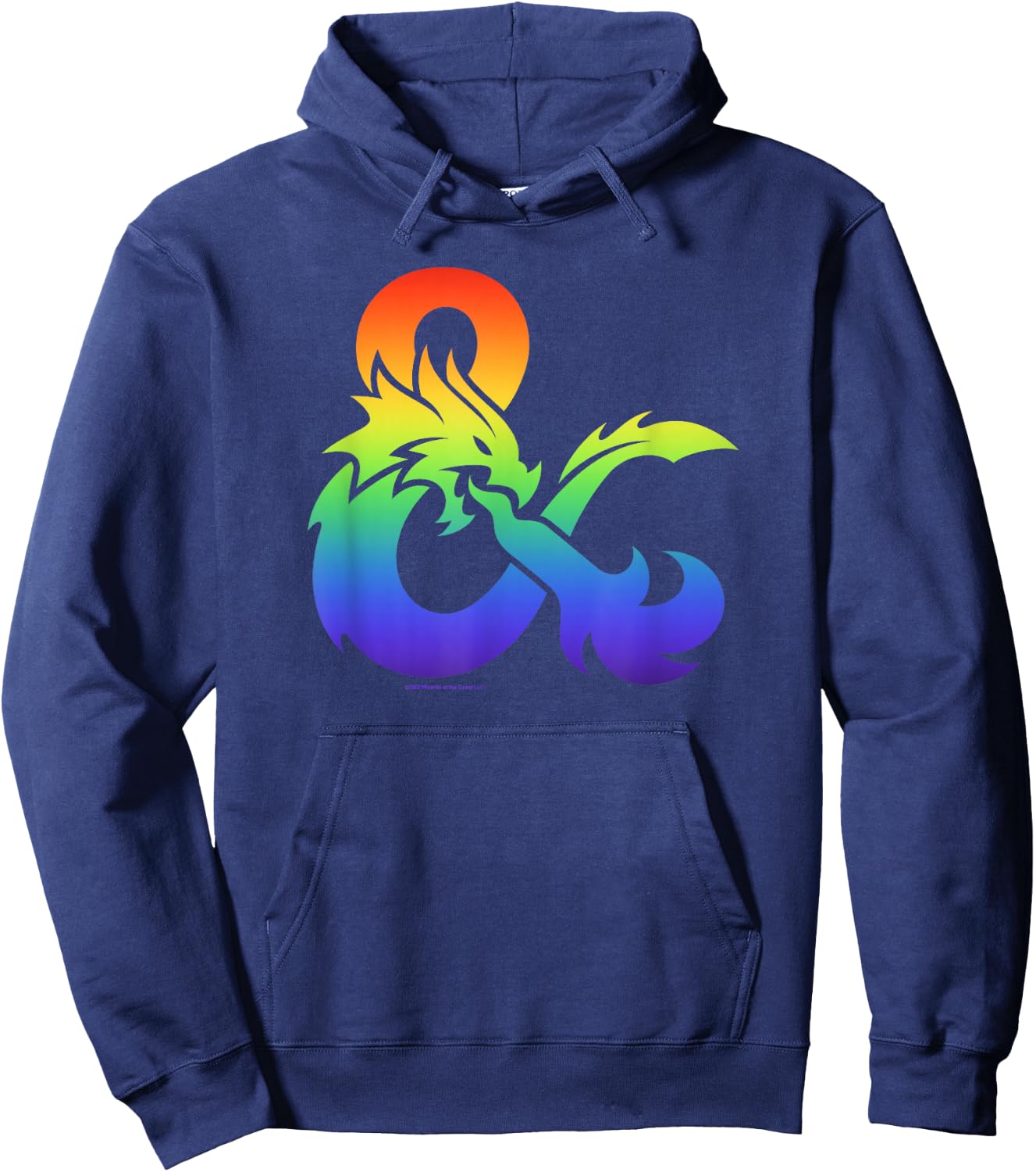 Dungeons & Dragons Gradient Rainbow Pride Logo Hoodie - Hoodie | Navy