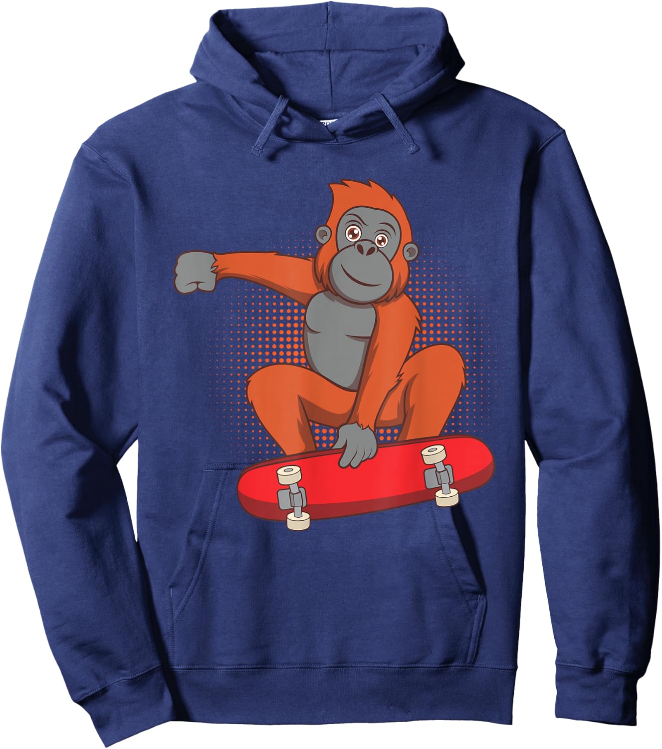 Orangutan Skating Funny Skateboard Monkey Hoodie - Hoodie | Navy