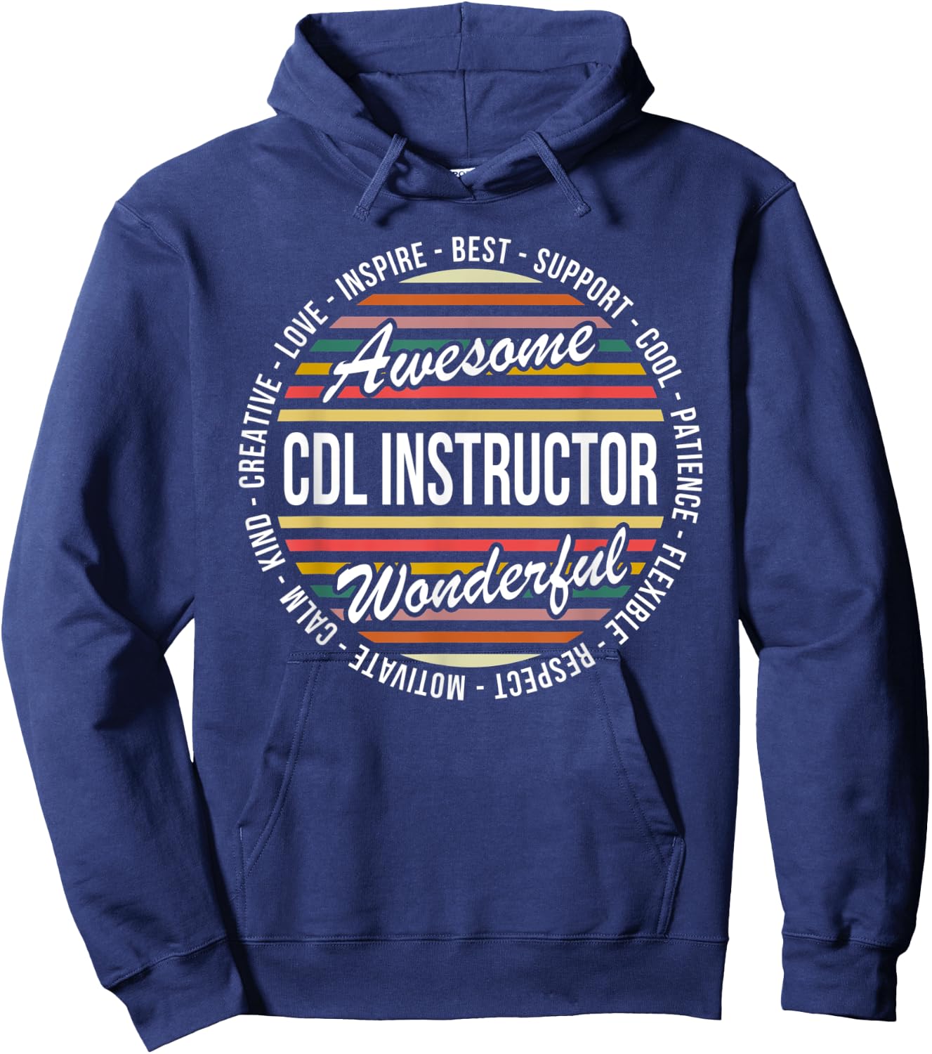 CDL Instructor Funny Gifts Appreciation Hoodie - Hoodie | Navy