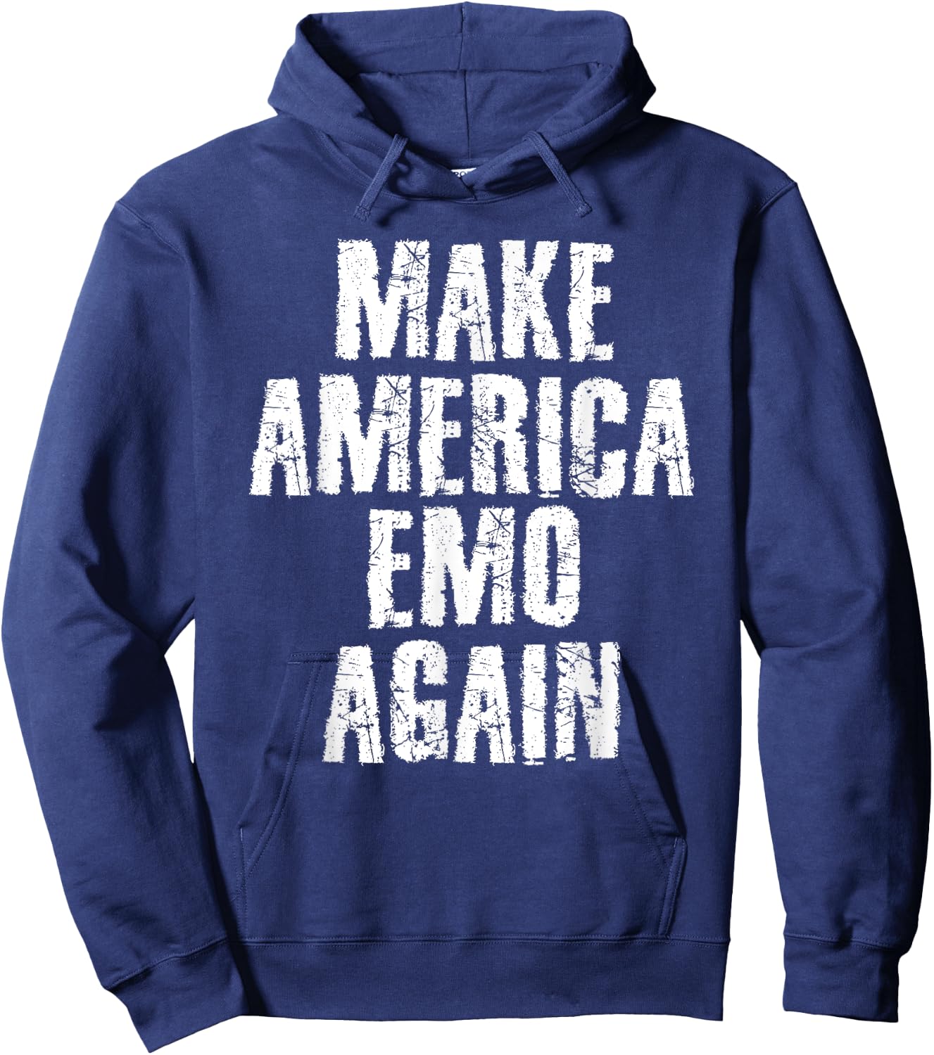 MAKE AMERICA EMO AGAIN Funny Goth US Gift Hoodie - Hoodie | Navy