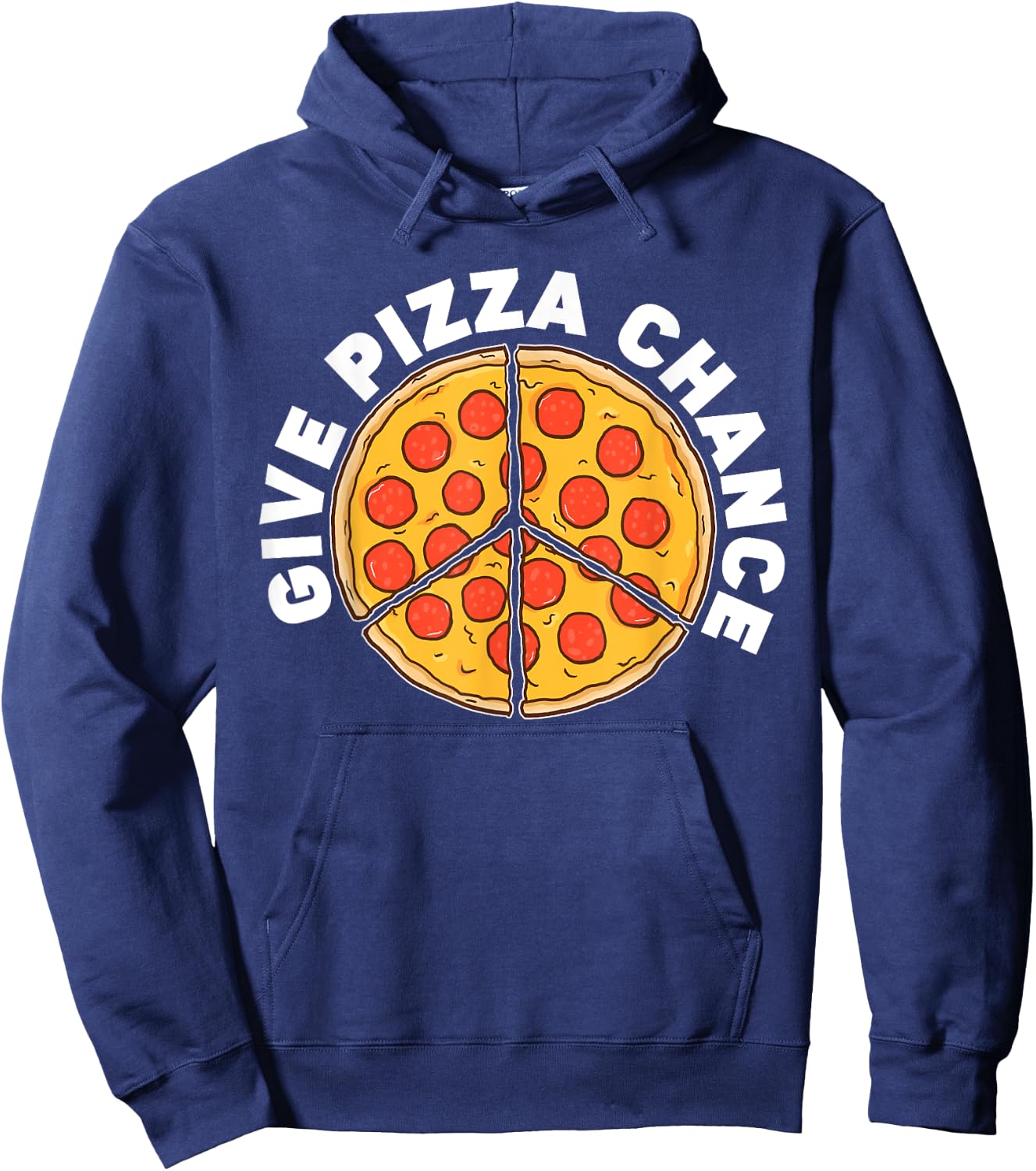 Give Pizza Chance Hoodie - Hoodie | Navy
