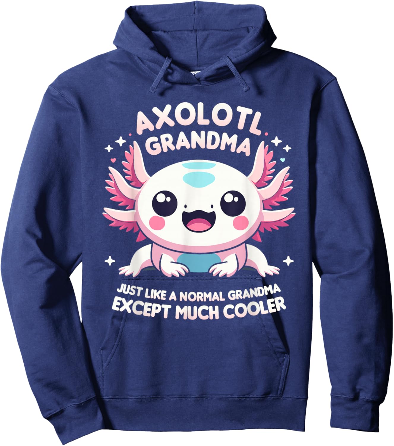Axolotl Grandma Lover Amphibian Axolotls Hoodie - Hoodie | Navy
