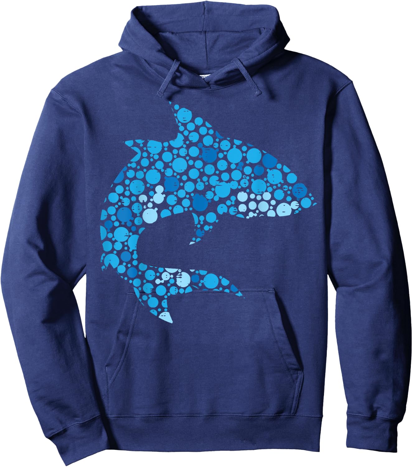 Dot Art Shark Polka Dots Boys Kids Men Women Hoodie - Hoodie | Navy