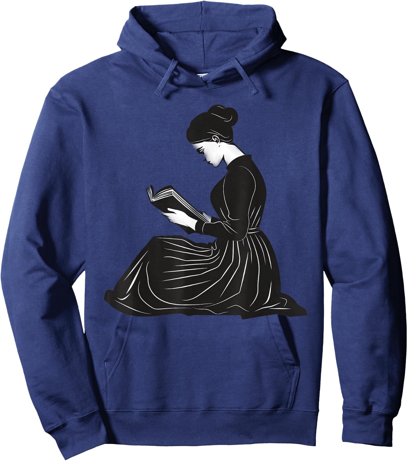Emily Dickinson Reading A Book Hoodie - Hoodie | Navy