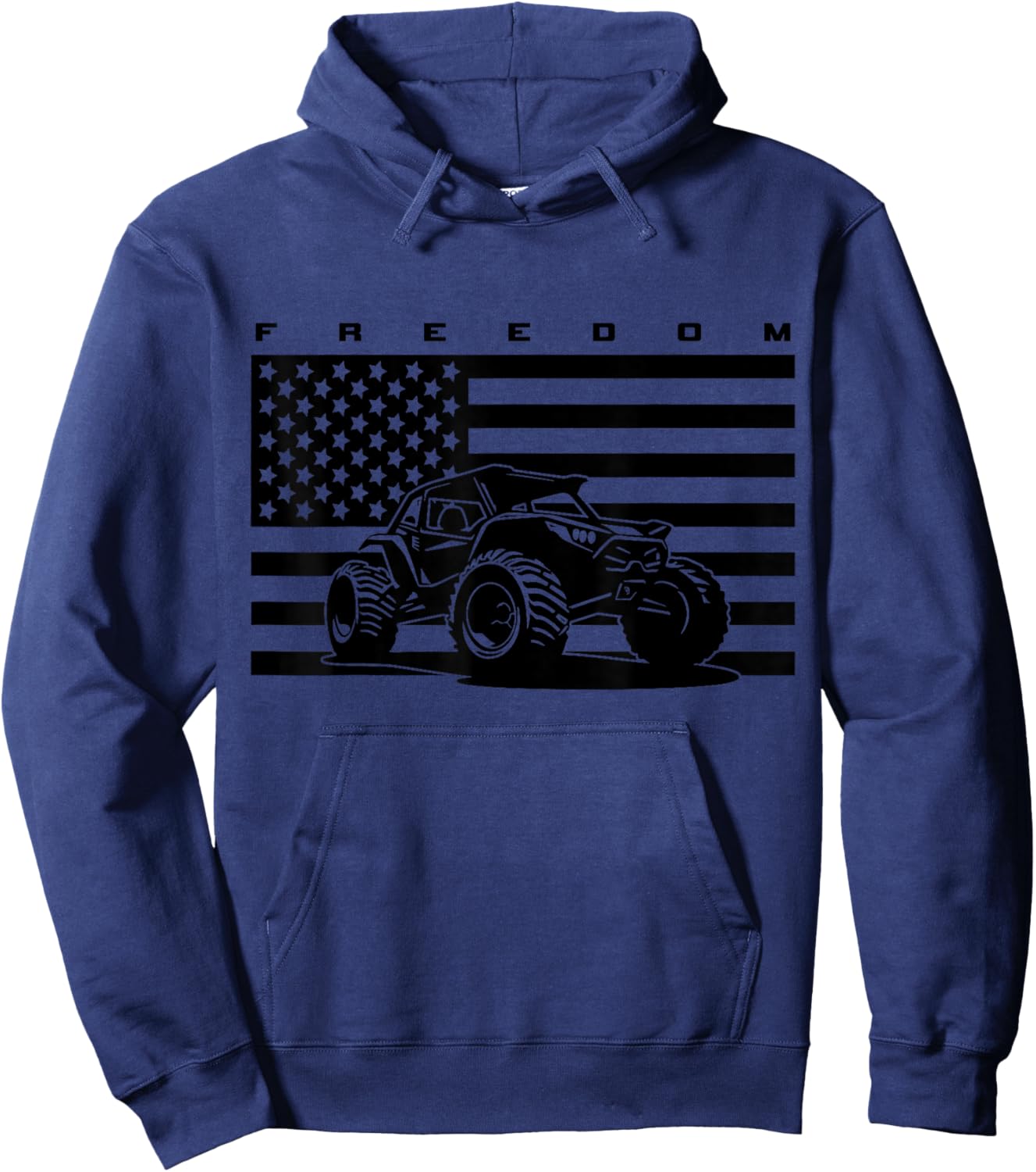 American Flag Off Roading Quad ATV Hoodie - Hoodie | Navy