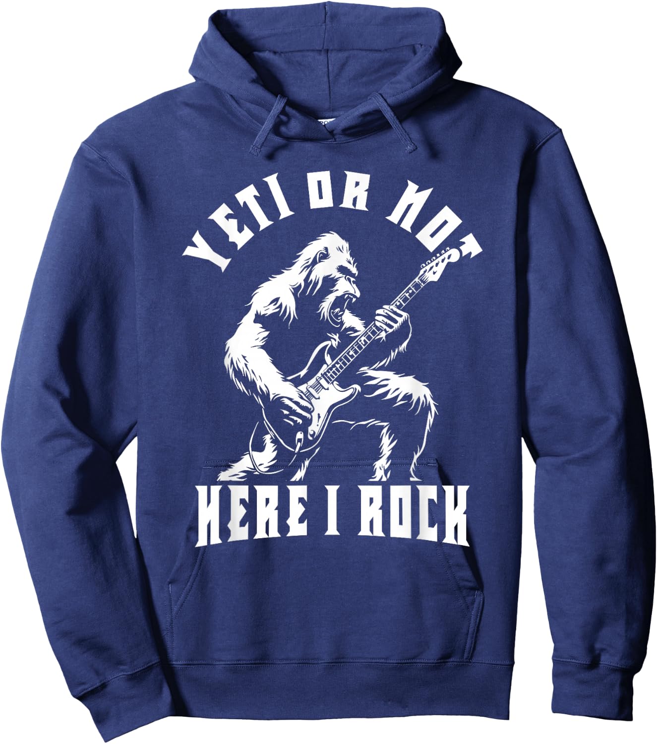 Funny Rock And Roll Bigfoot Hoodie - Hoodie | Navy