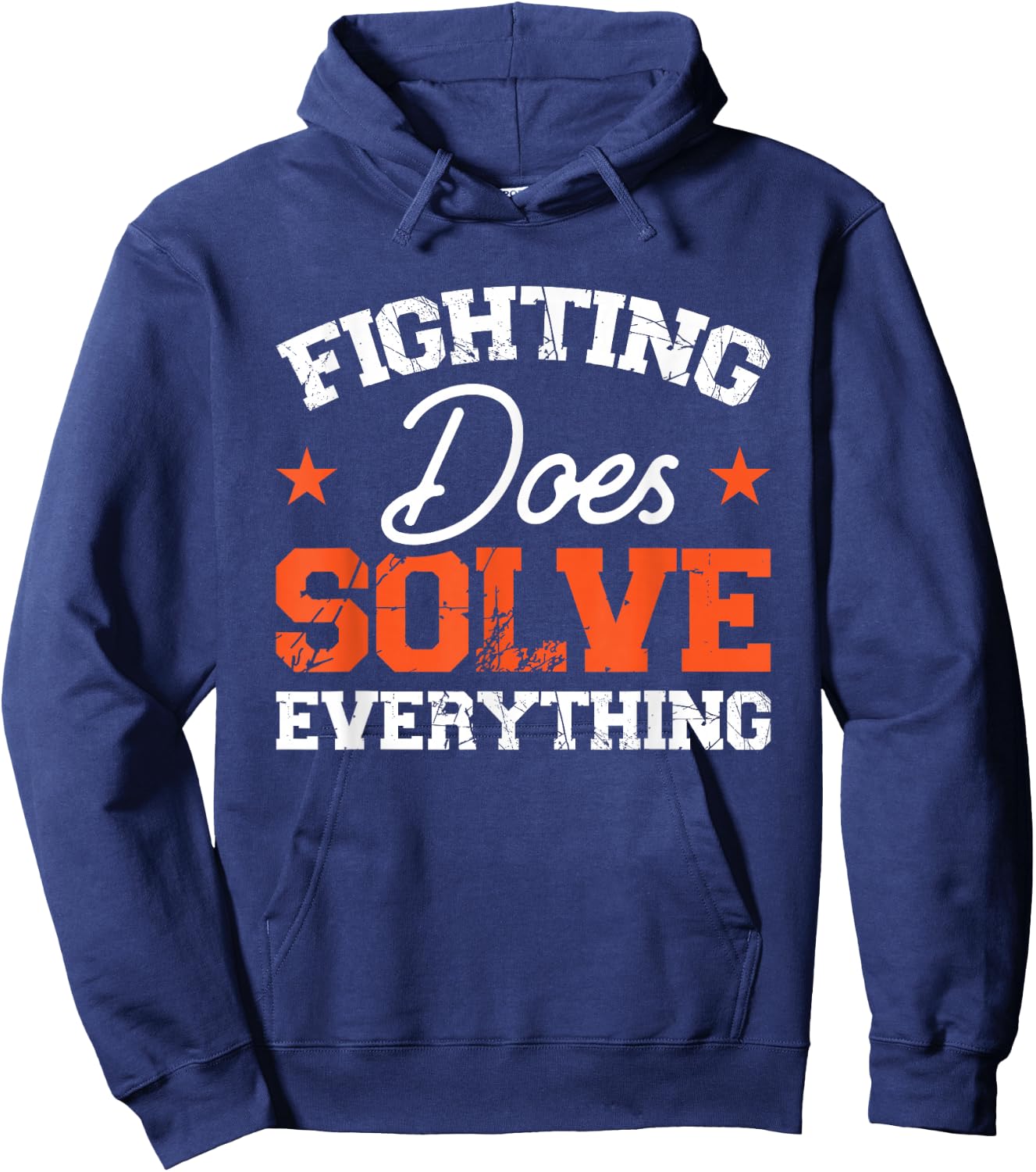 Fighting Does Solve Everything Hoodie - Hoodie | Navy