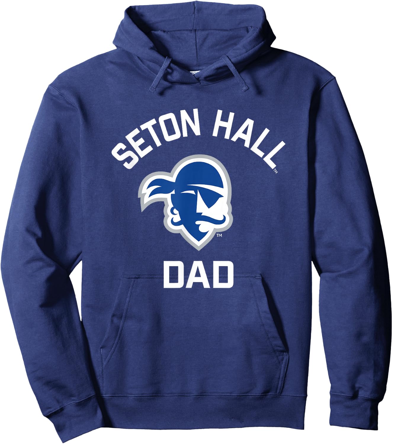 Seton Hall University SHU Pirates Arched Dad Hoodie - Hoodie | Navy