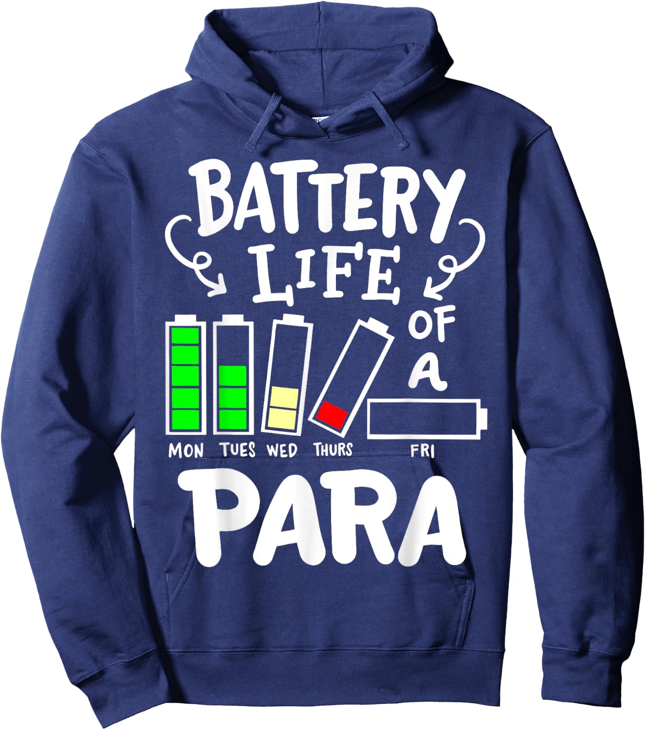Para Battery Life Of A Para Hoodie - Hoodie | Navy