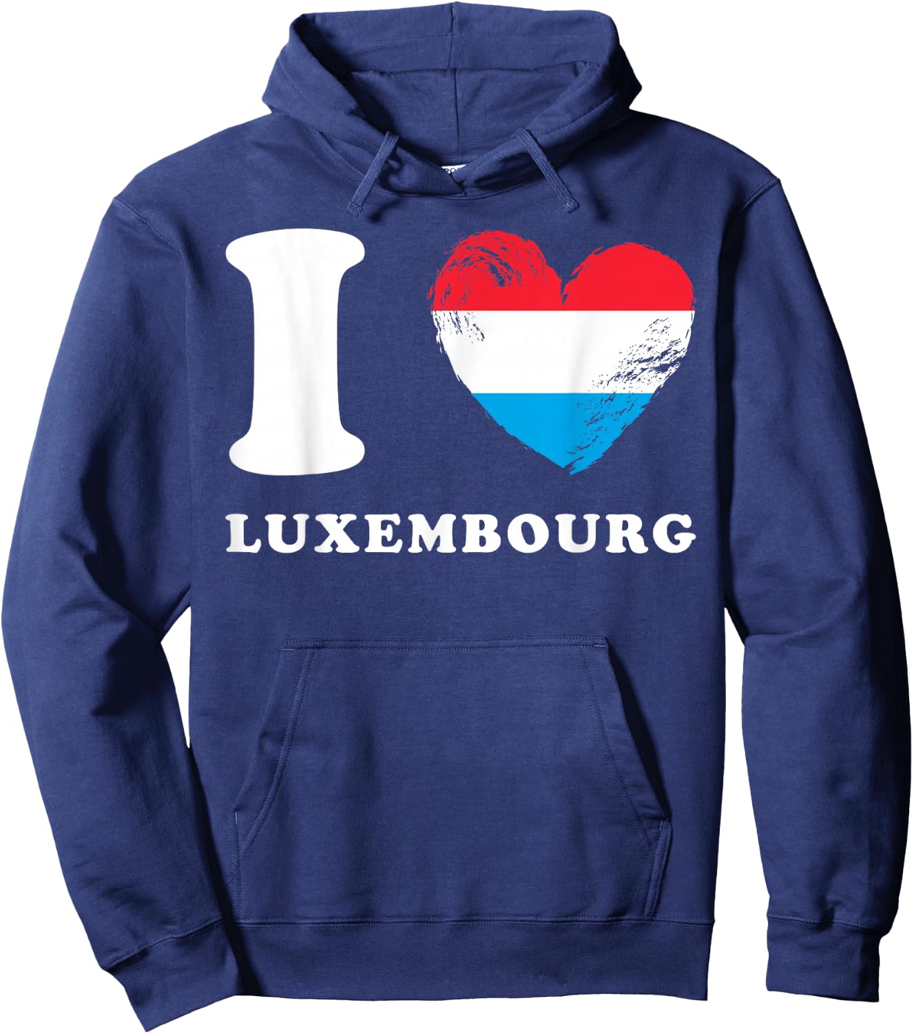 I Love Luxembourg - Heart Flag Luxembourg Hoodie - Hoodie | Navy