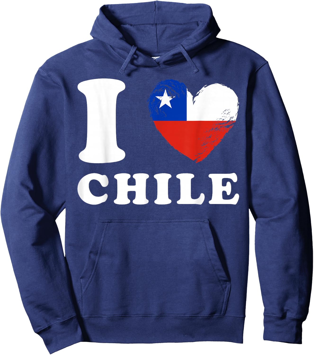 I Love Chile - Heart Flag Chile Hoodie - Hoodie | Navy