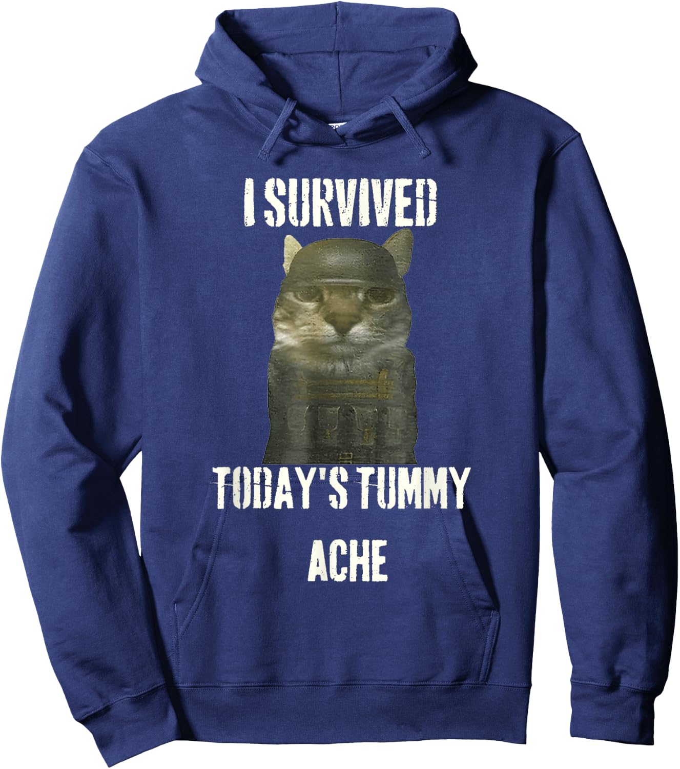 I Survived Today's Tummy Ache Hoodie - Hoodie | Navy