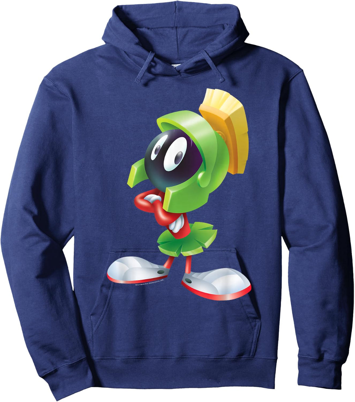 Looney Tunes Marvin The Martian Airbrushed Hoodie - Hoodie | Navy