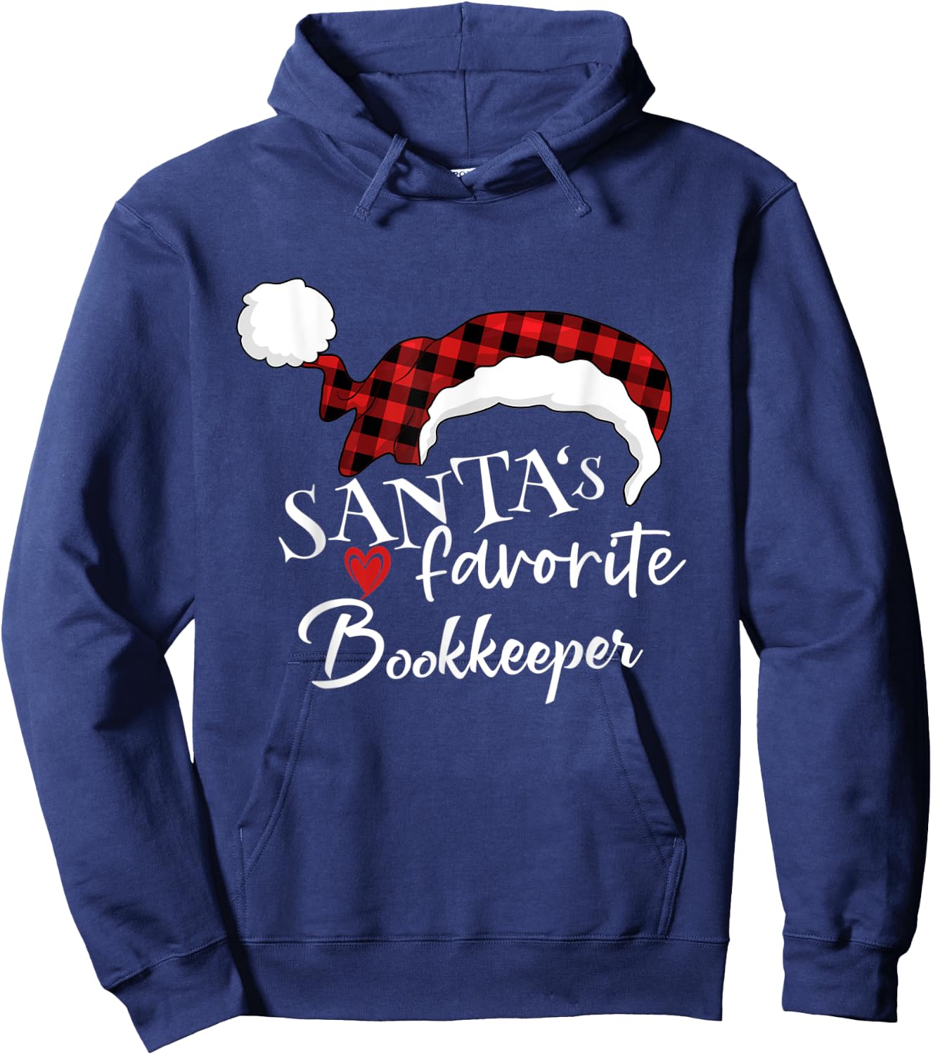 Santa's Favorite Bookkeeper Hoodie - Hoodie | Navy