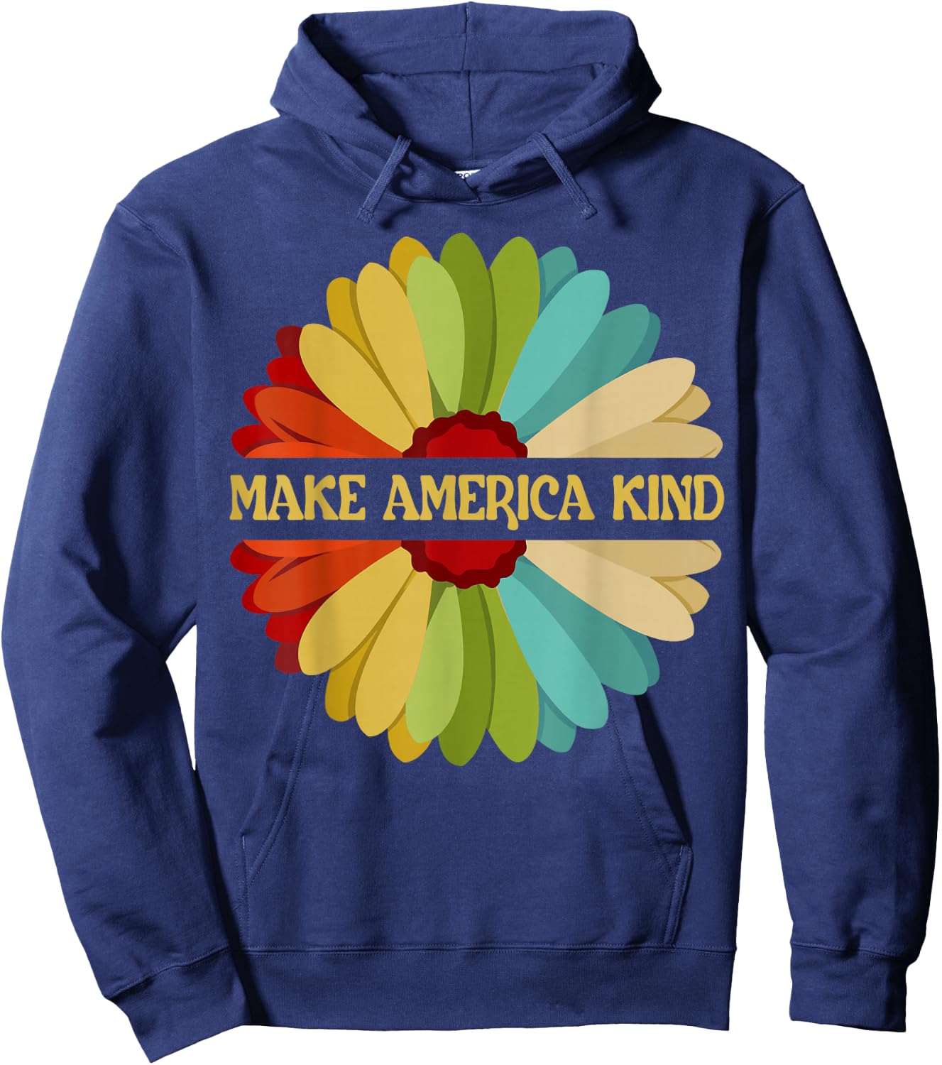 Make America Kind USA Sunflower Hoodie - Hoodie | Navy