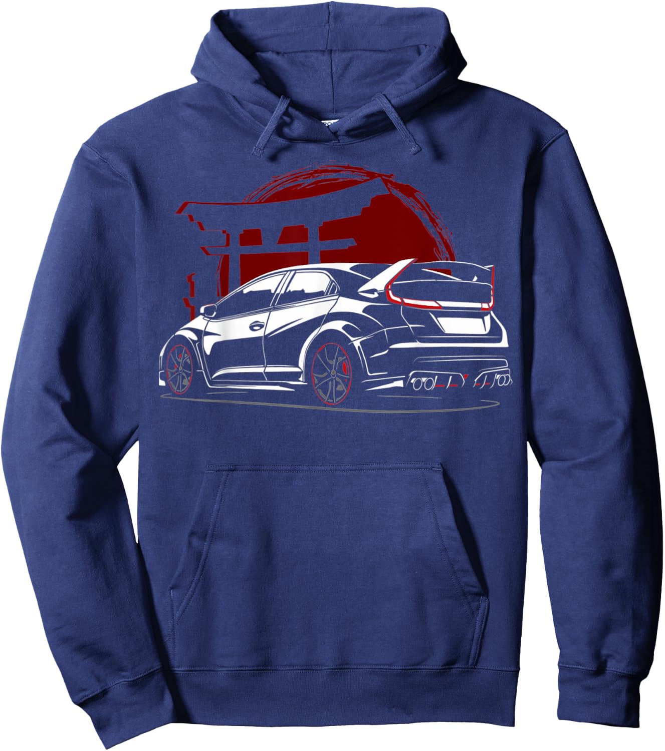 2015 Civic Type R EK Japanese Car Hoodie - Hoodie | Navy