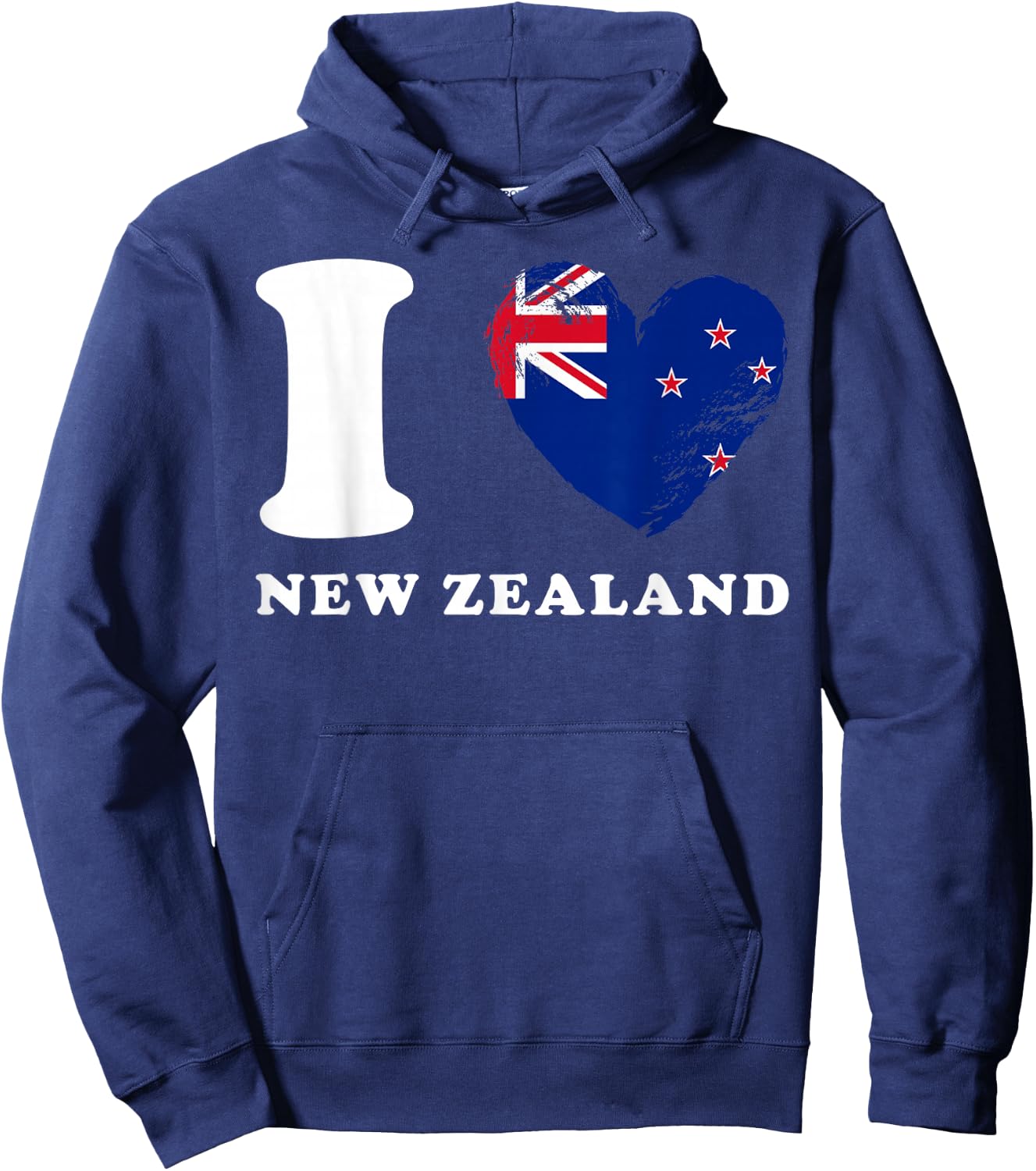 I Love New Zealand - Heart Flag New Zealand Hoodie - Hoodie | Navy