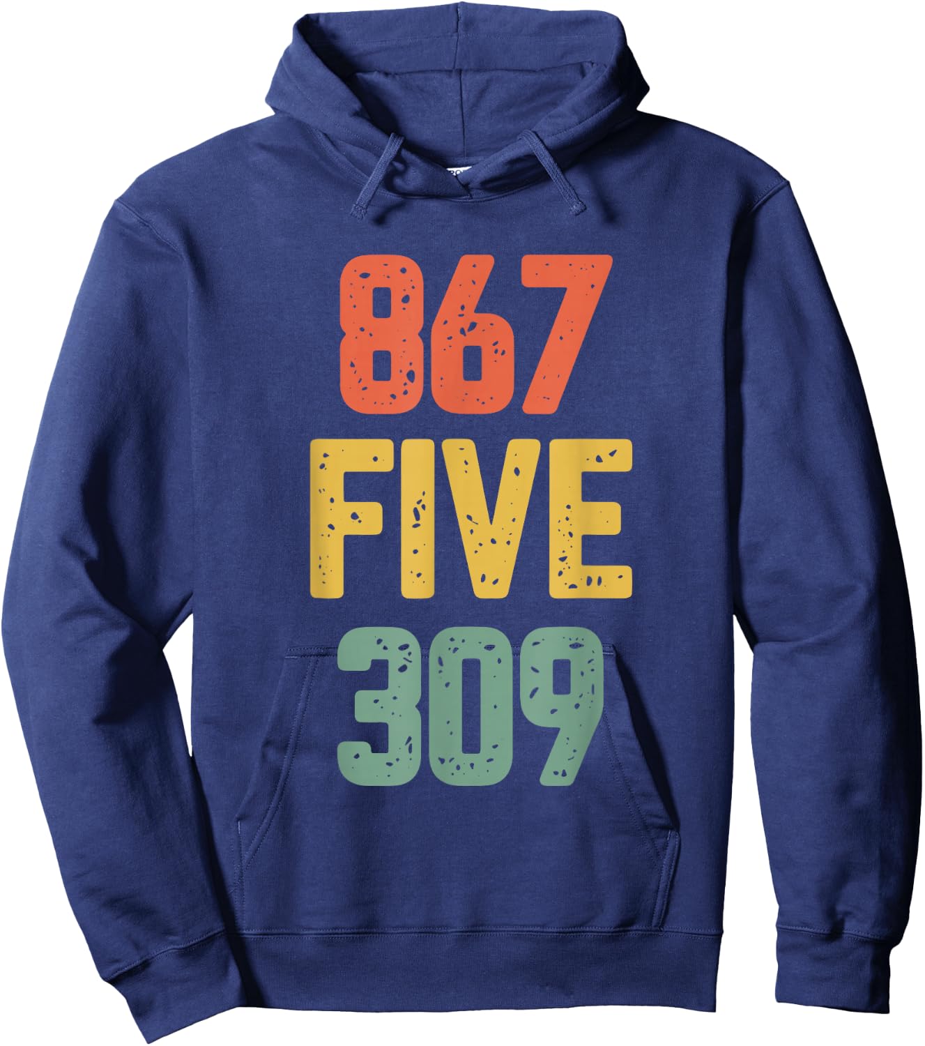 8675309 Nostalgic Funny 80s Retro Music Shirt Hoodie - Hoodie | Navy