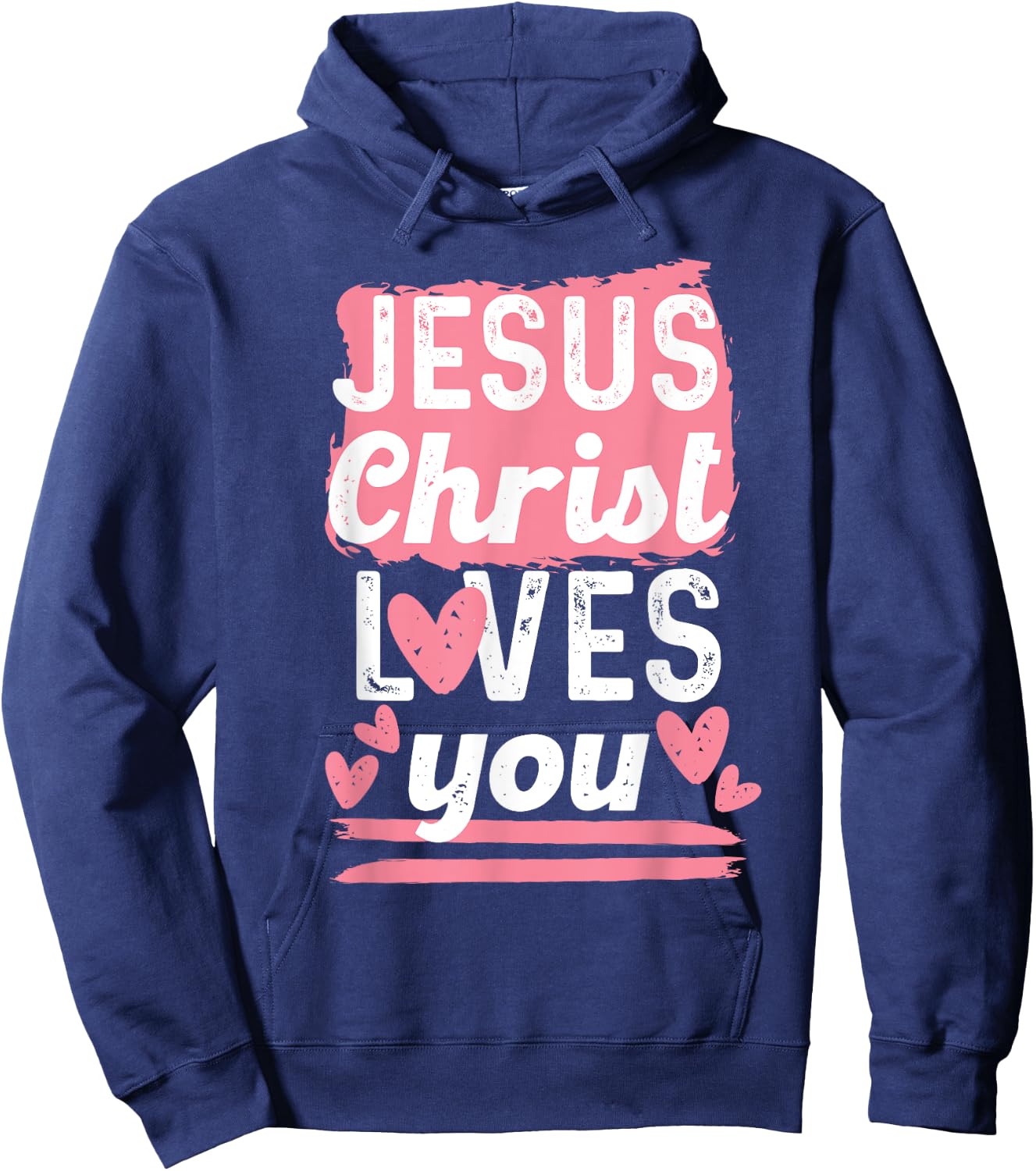 Jesus christ loves you Women and Girl Hoodie - Hoodie | Navy