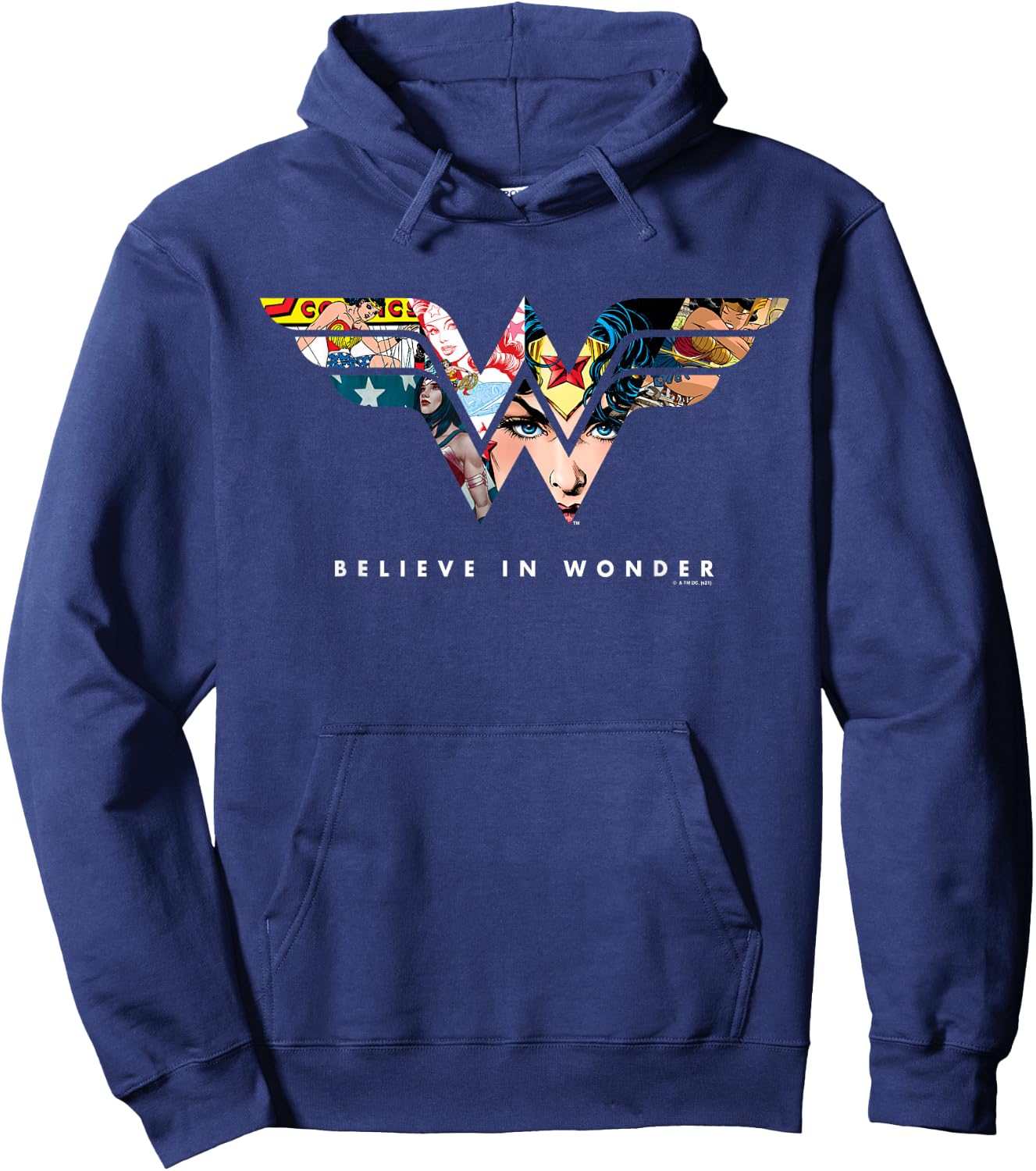 Wonder Woman 80th Believe in Wonder WW Logo Hoodie - Hoodie | Navy