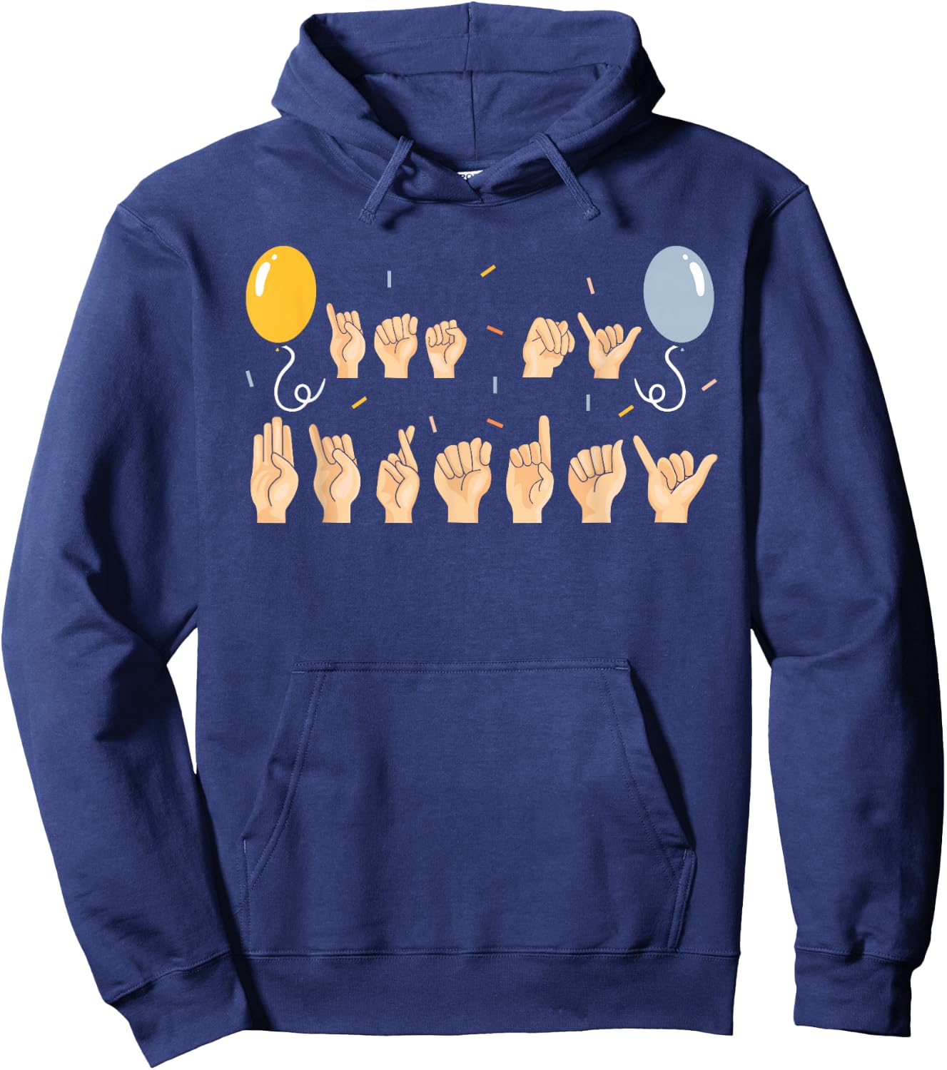 It's My Birthday Sign Language Birthday ASL Hoodie - Hoodie | Navy