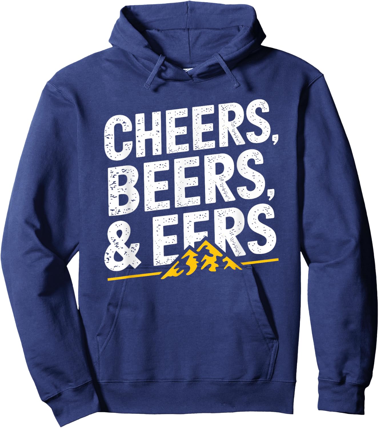 Cheers Beers And Mountaineers Hoodie - Hoodie | Navy