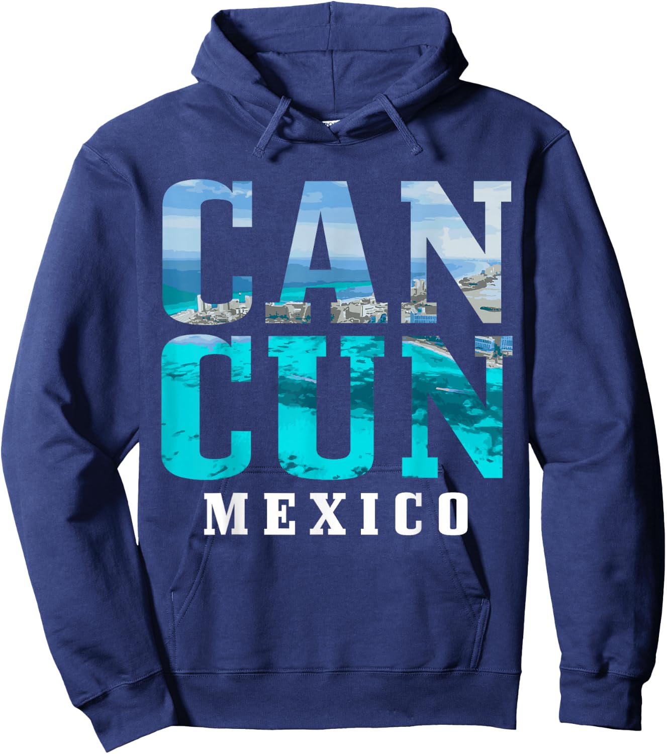 Cancun Mexico Beach Summer Vacation Souvenir Hoodie - Hoodie | Navy