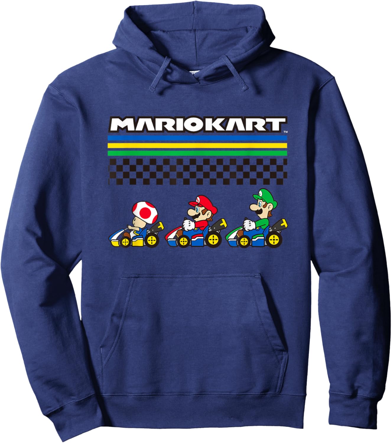 Mario Kart Rainbow Rally Character Line Up Hoodie - Hoodie | Navy