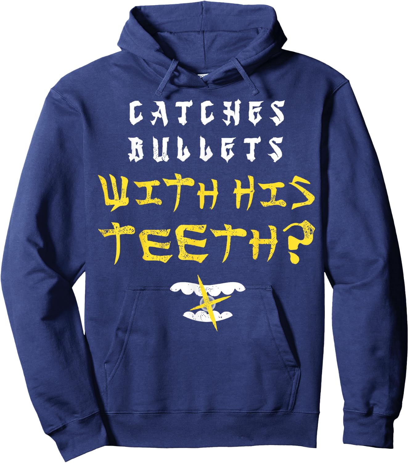 Last Dragon Catches Bullets with His Teeth Hoodie - Hoodie | Navy