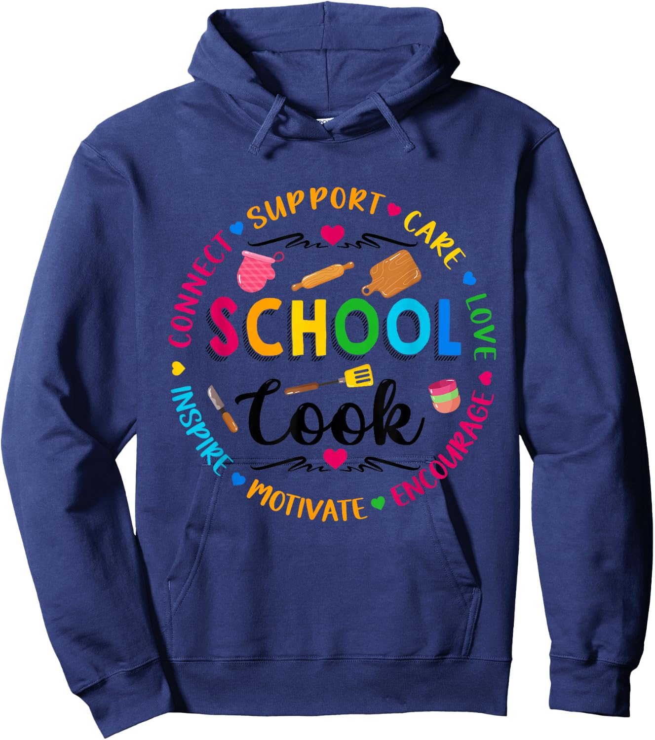 School Cook Women Lunch Lady Cafeteria Worker Hoodie - Hoodie | Navy