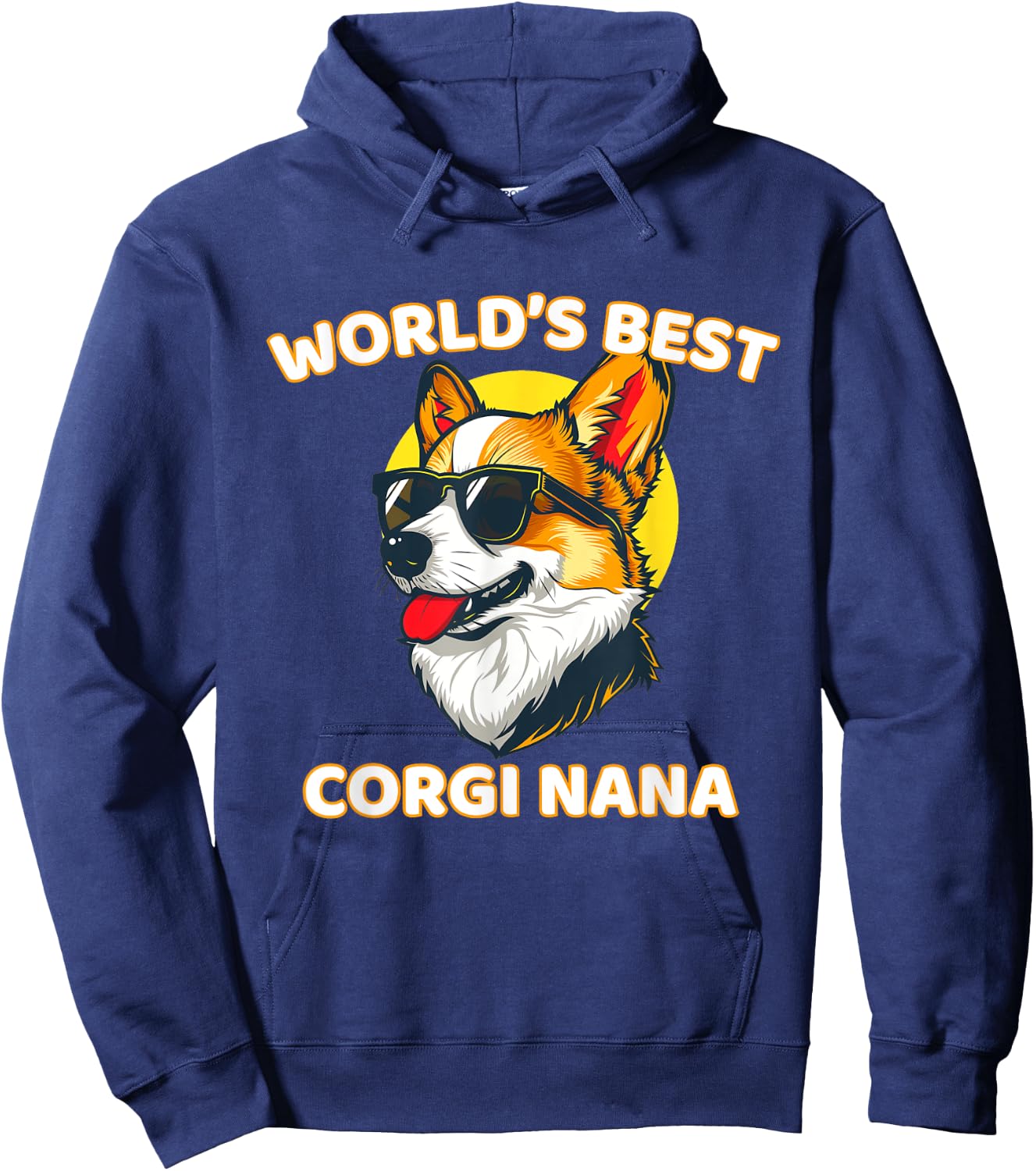 Funny World's Best Corgi Grandma Nana Hoodie - Hoodie | Navy