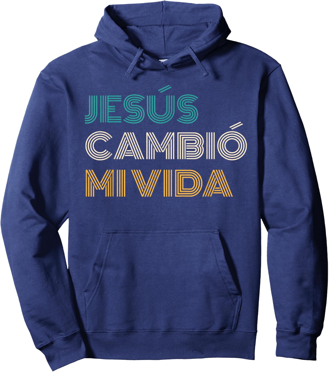 Jesús Cambió Mi Vida Christian Spanish Hoodie - Hoodie | Navy