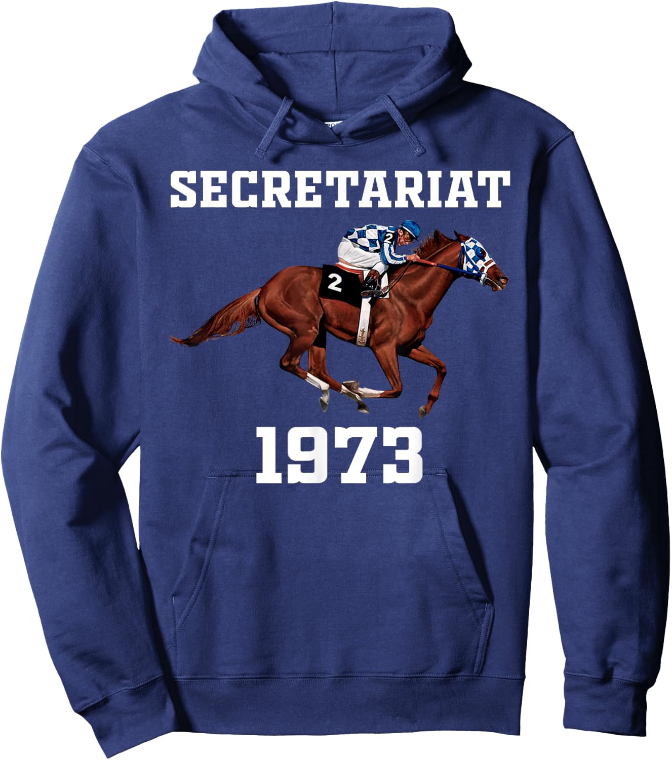 Secretariat 1973 horse racing Hoodie - Hoodie | Navy