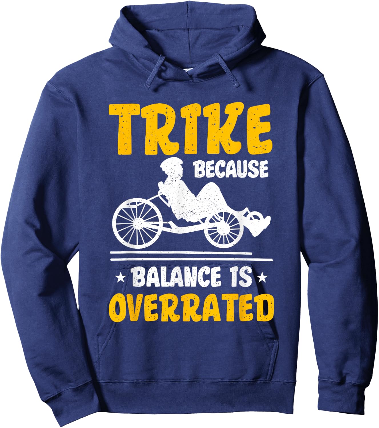 Recumbent Trike Cyclist Bicycle Hoodie - Hoodie | Navy