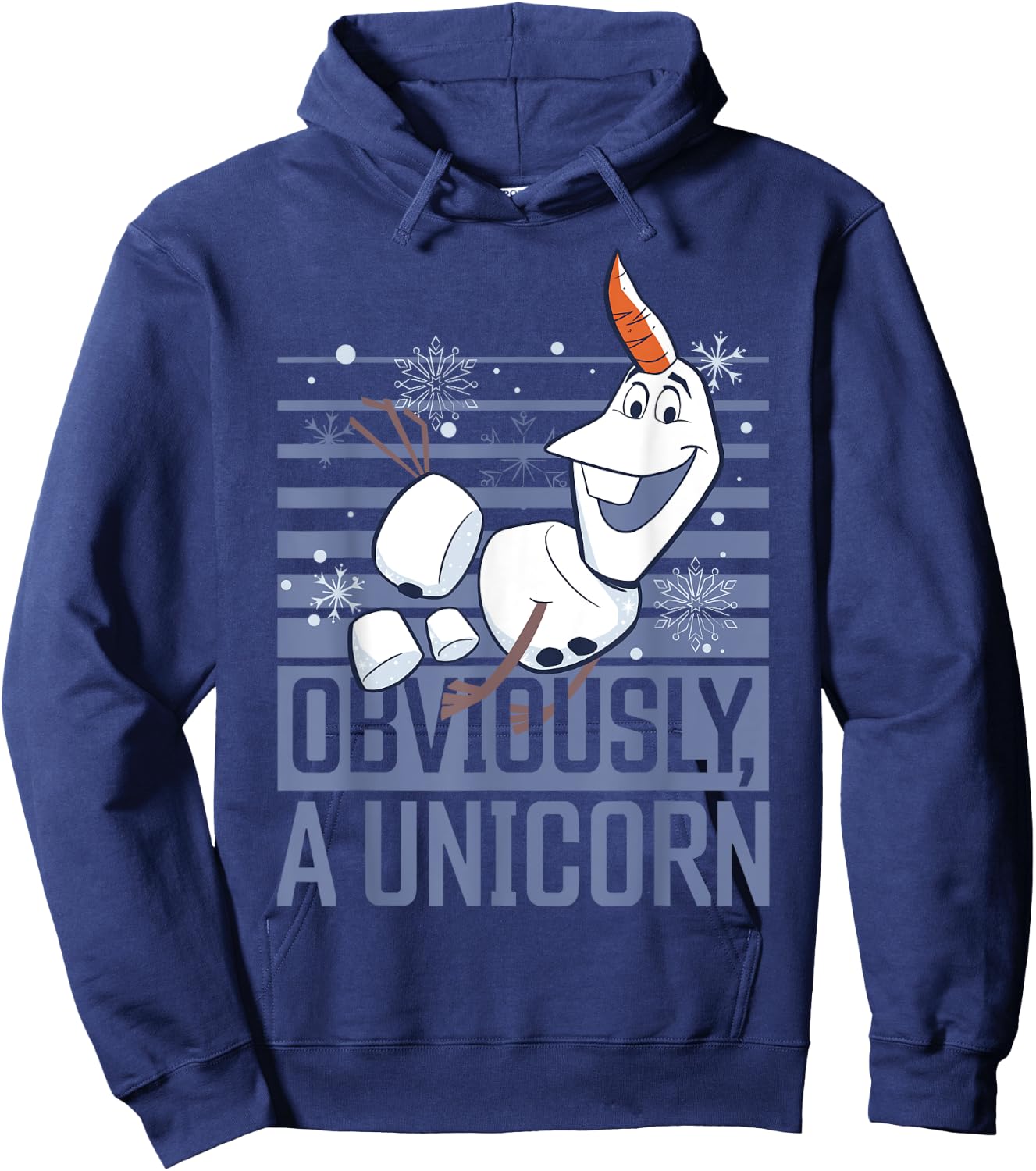 Disney Frozen 2 Olaf Obviously A Unicorn Hoodie - Hoodie | Navy