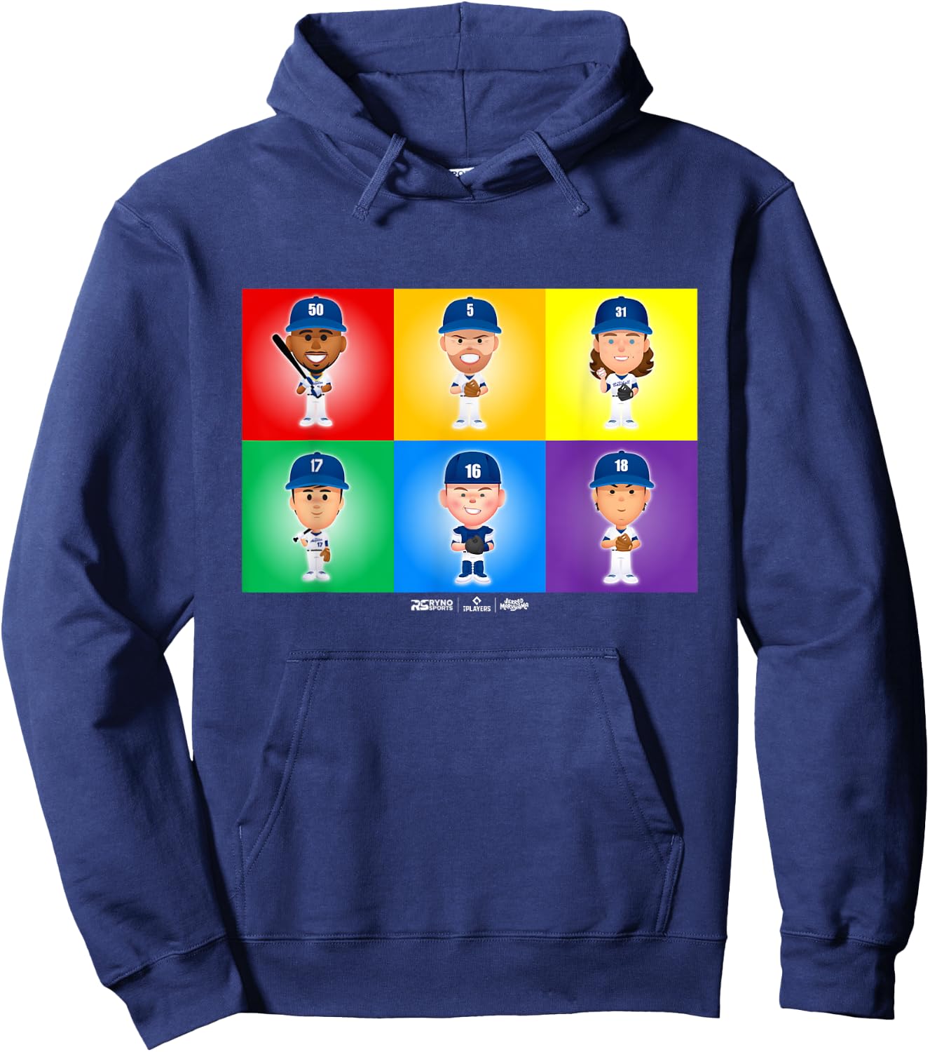 Los Angeles Baseball Rainbow Pride MLBPA Hoodie - Hoodie | Navy