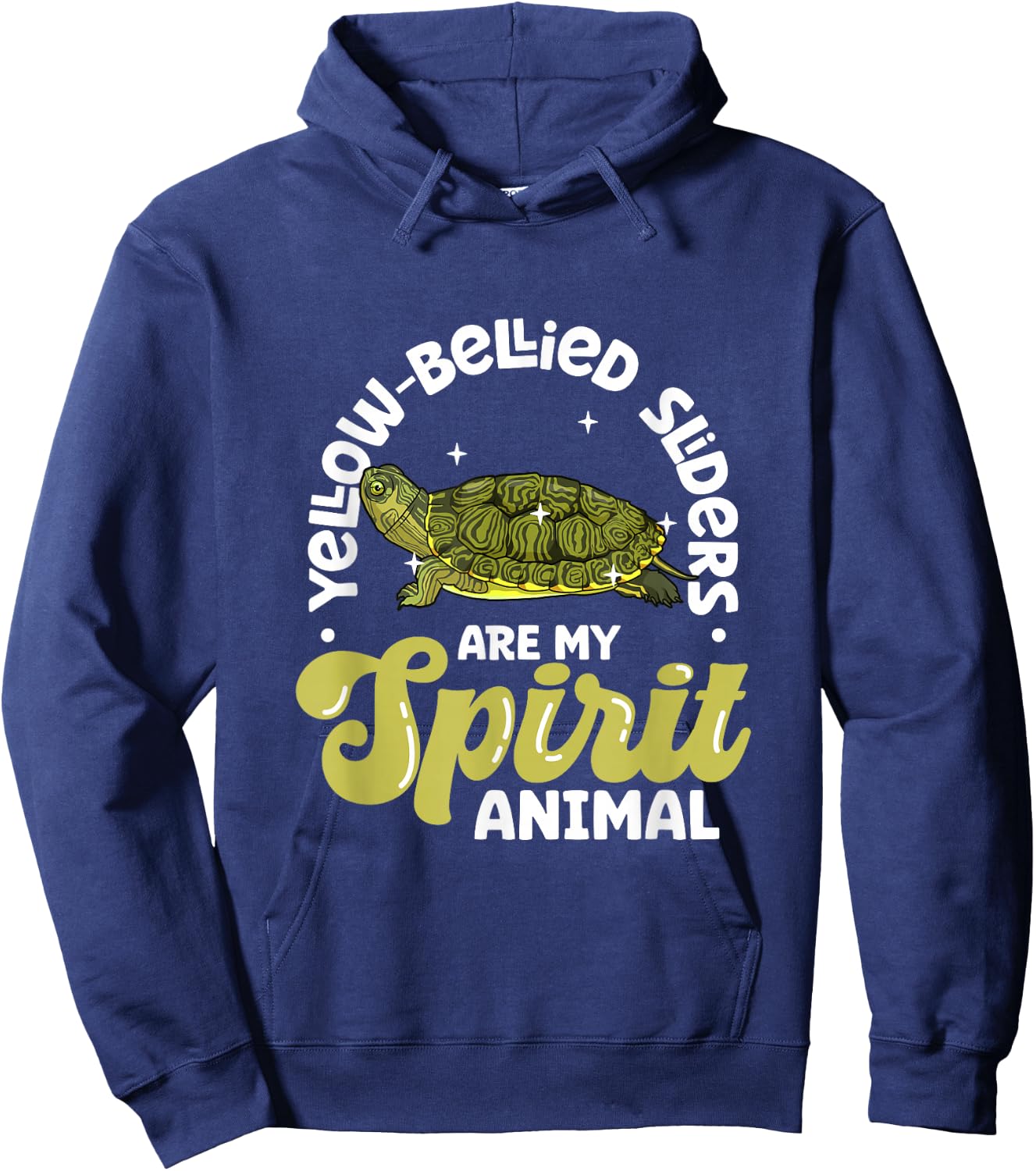 My Spirit Animal Yellow Cheek Jewellery Turtle Hoodie - Hoodie | Navy