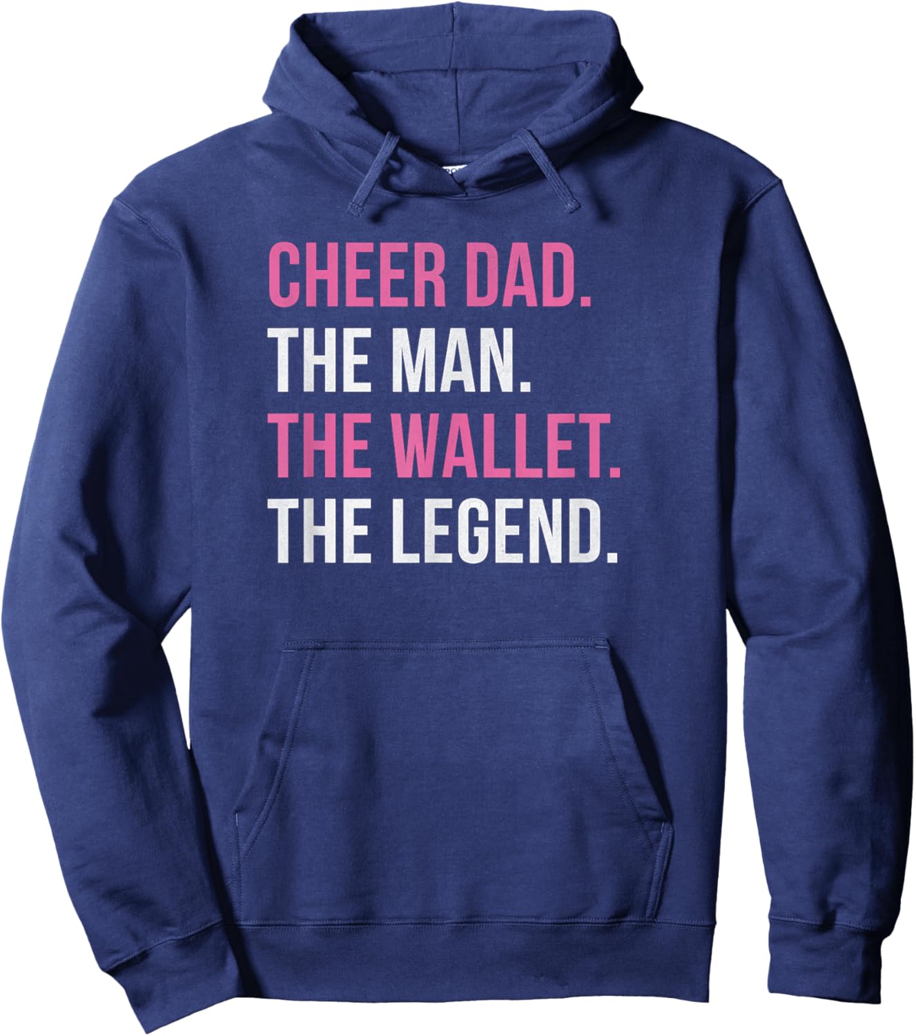 Cheer Dad Pink Cheerleading Hoodie - Hoodie | Navy