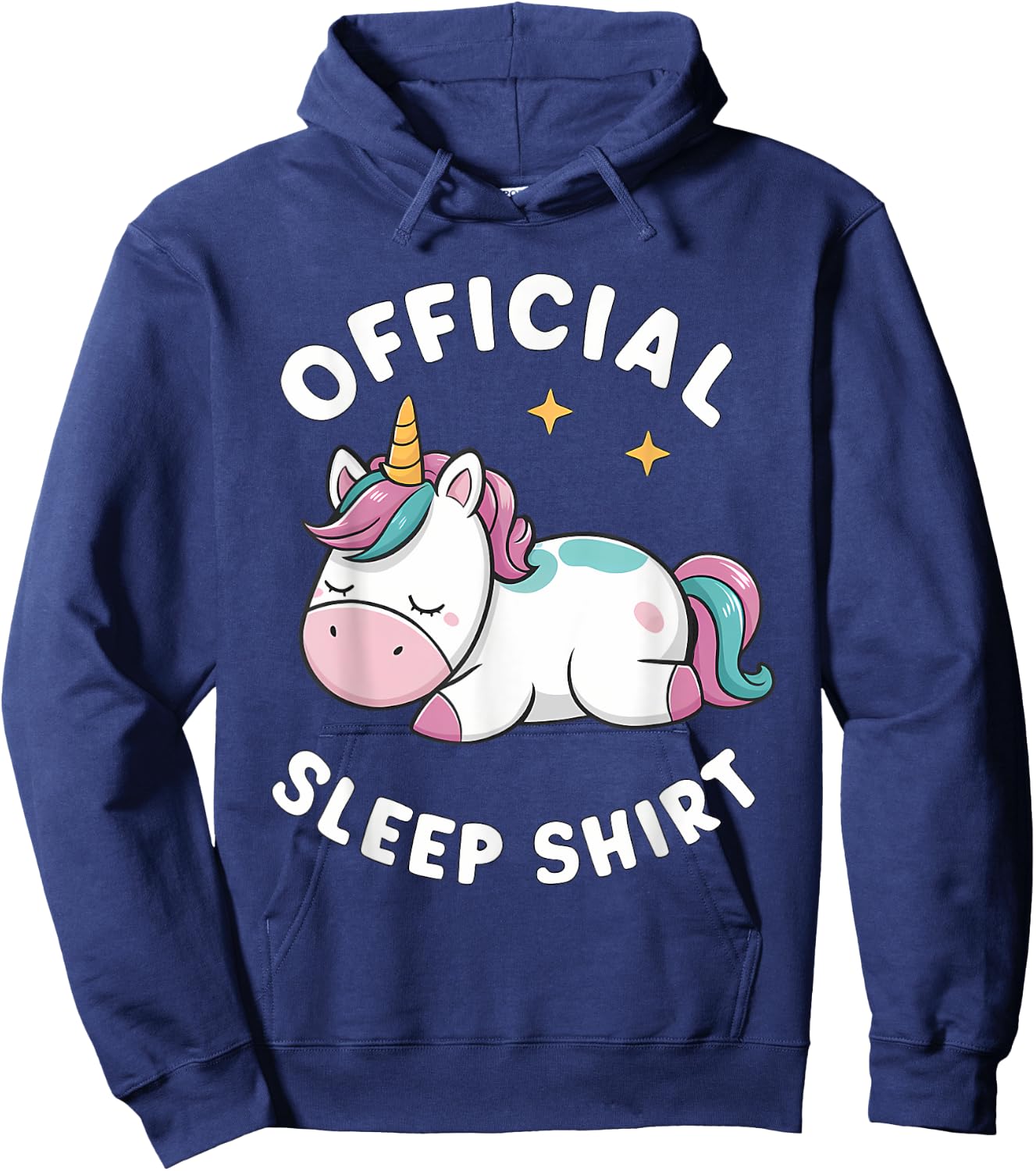 Official Sleep Shirt Unicorn Pajamas Nightgown Hoodie - Hoodie | Navy