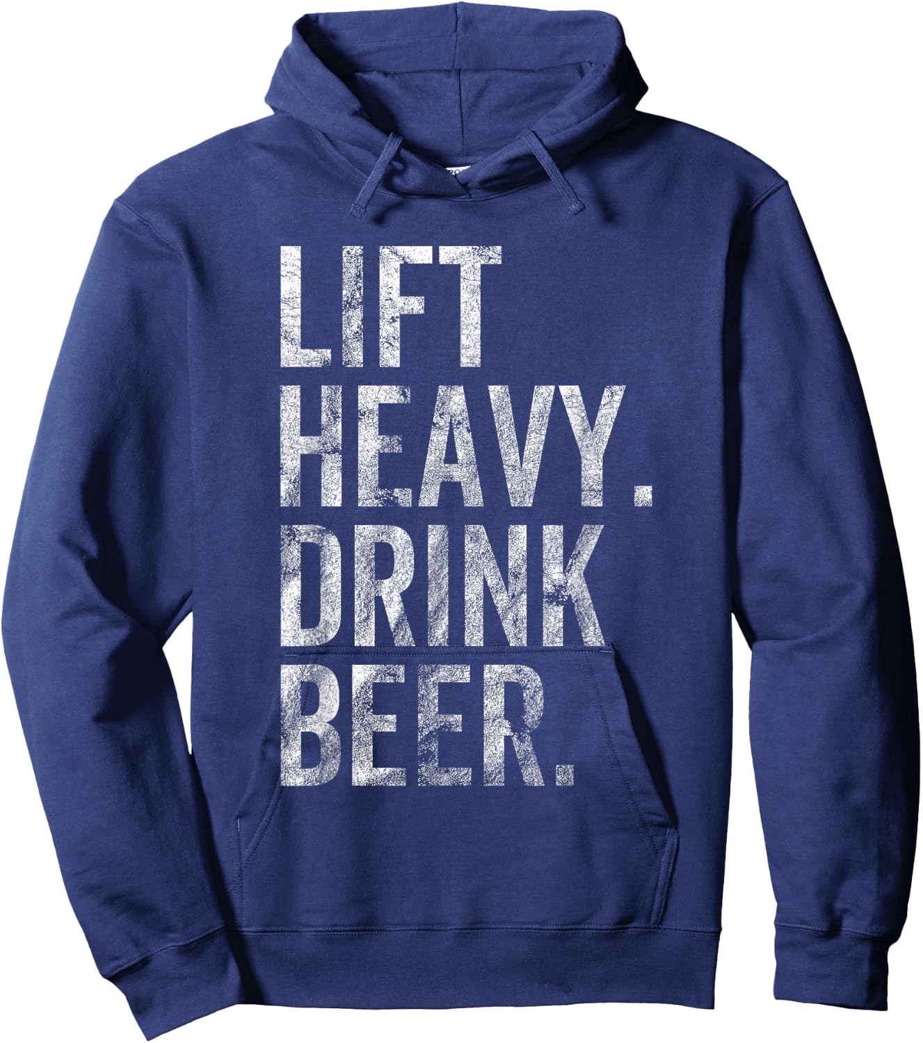 Lift Heavy Drink Beer Lover Gym Workout Hoodie - Hoodie | Navy