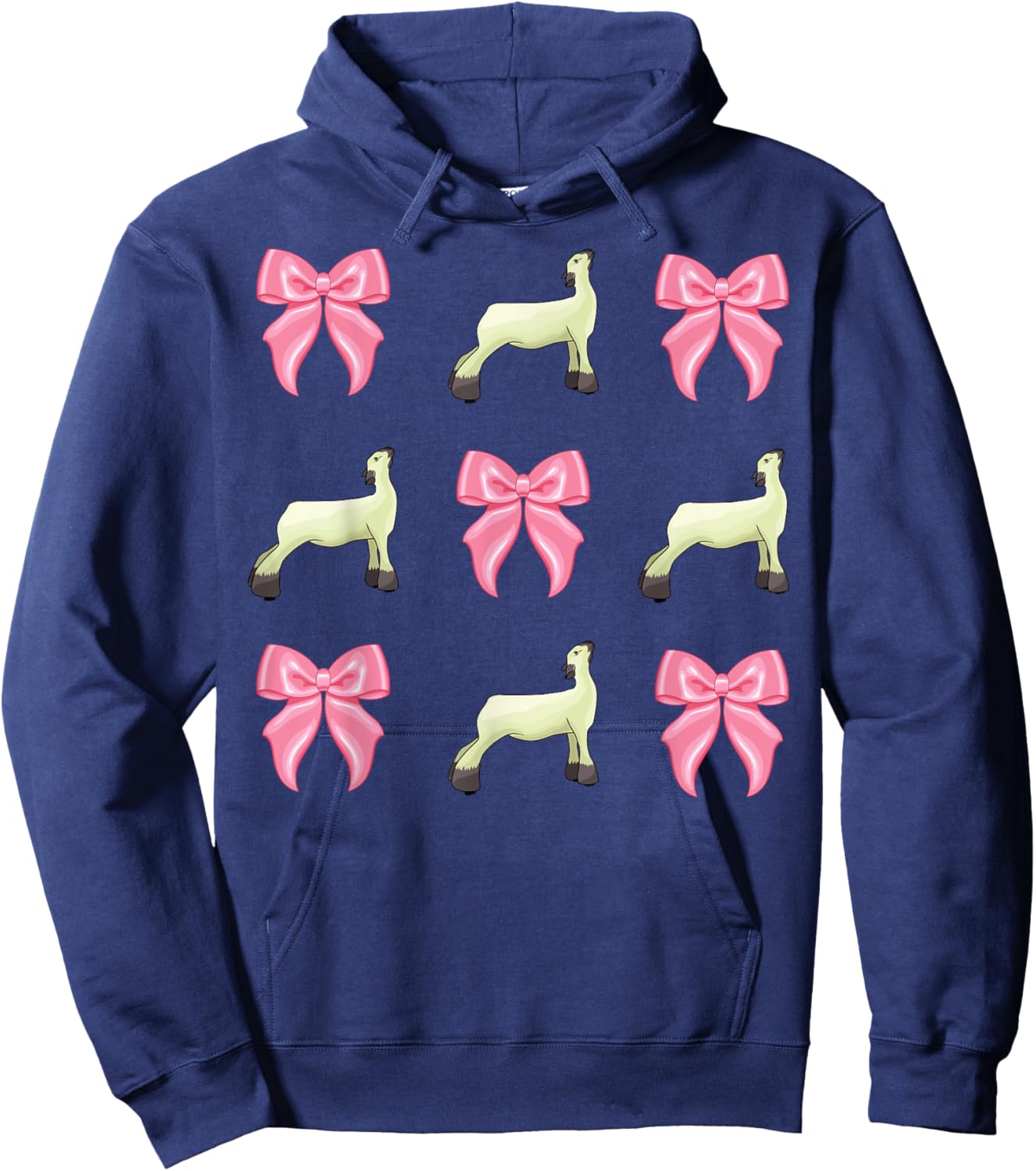 Show Lamb Bow Hoodie - Hoodie | Navy