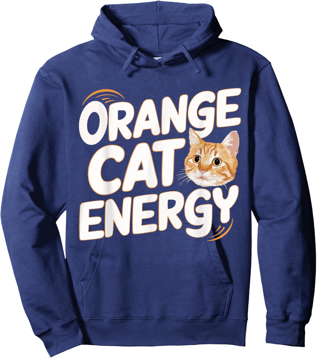 Orange Cat Energy Men Women Kids Hoodie - Hoodie | Navy